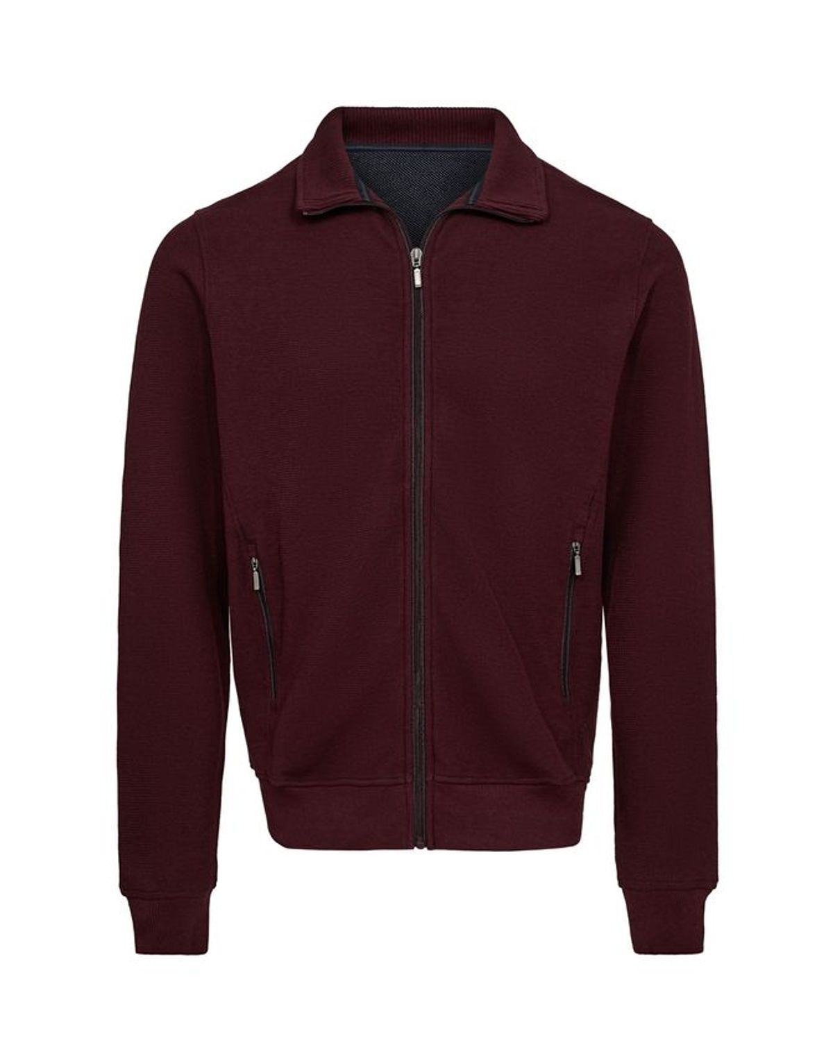 Full zip casual striktrøje