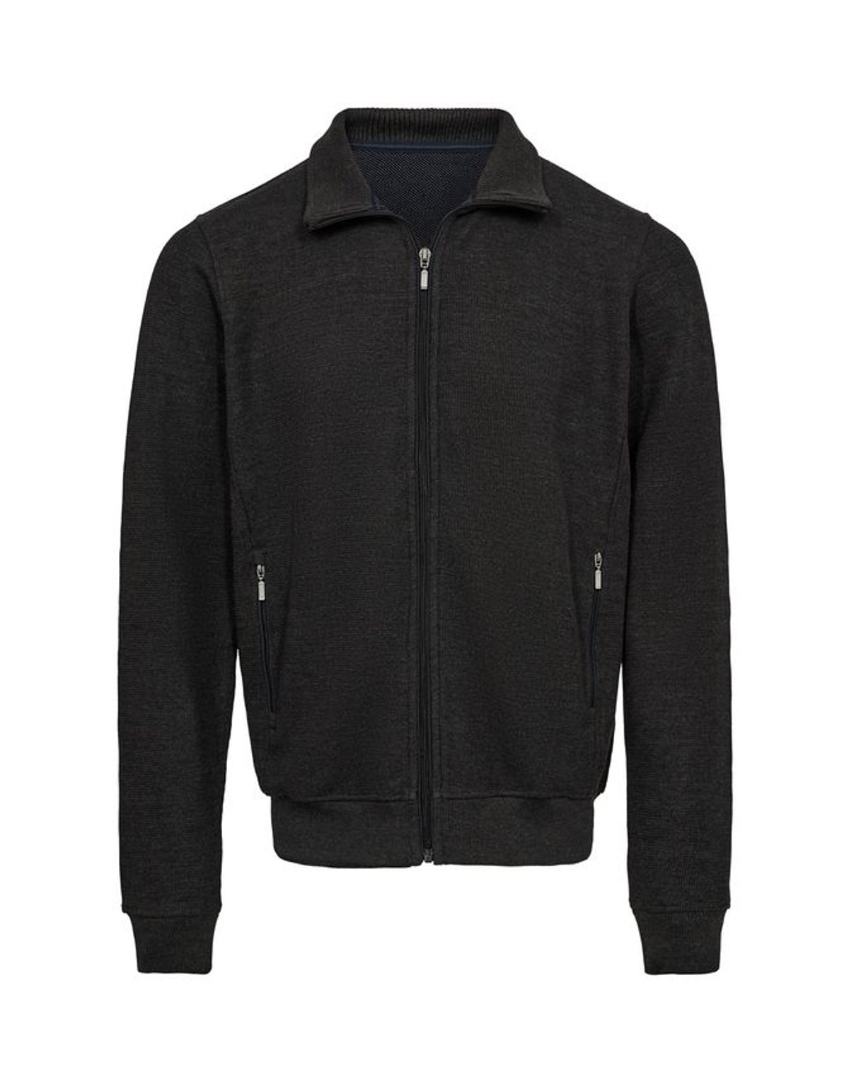 Full zip casual striktrøje