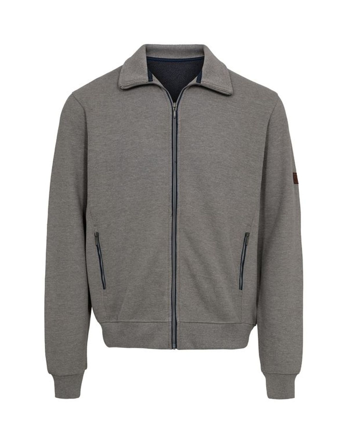 Full zip casual striktrøje