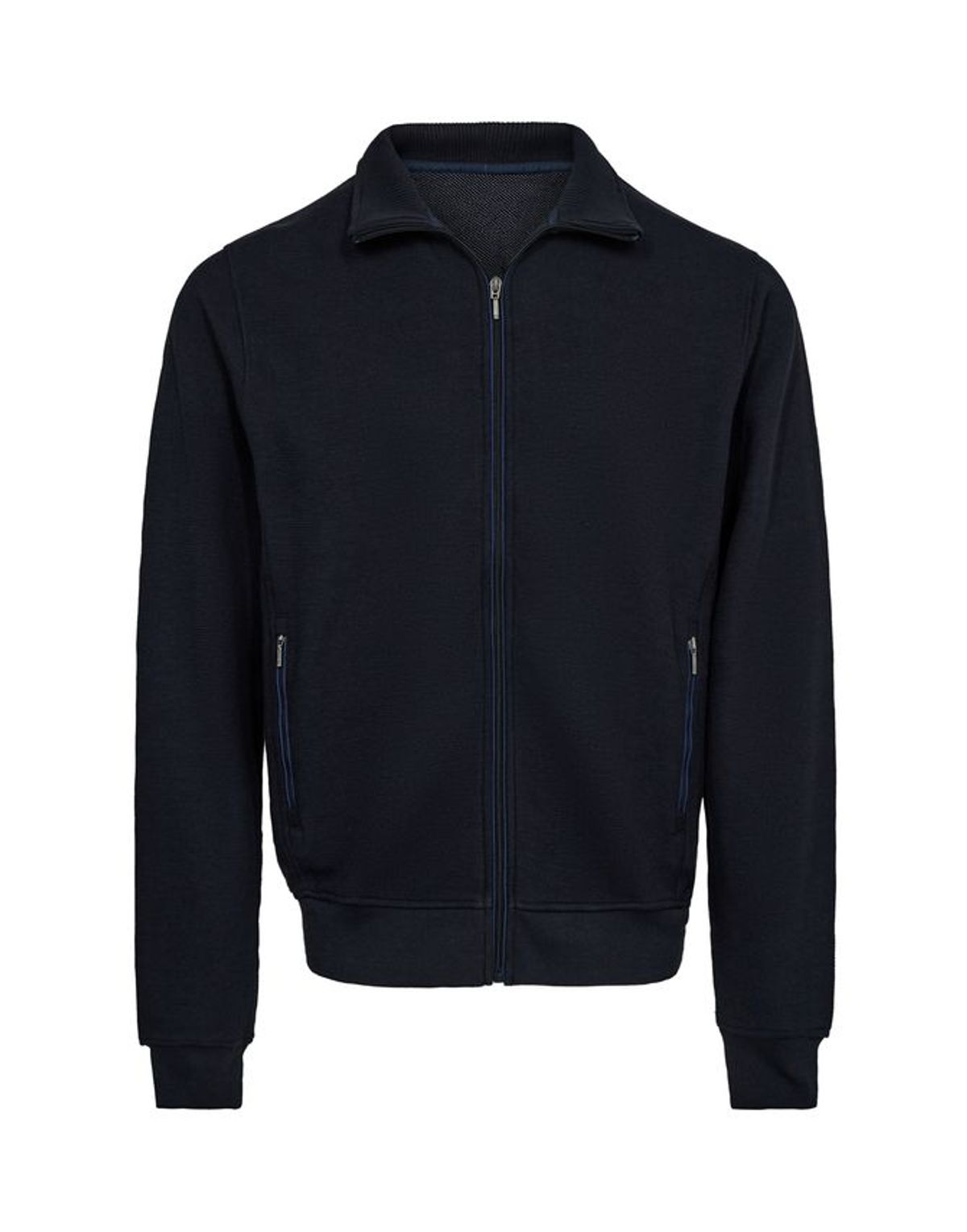 Full zip casual striktrøje