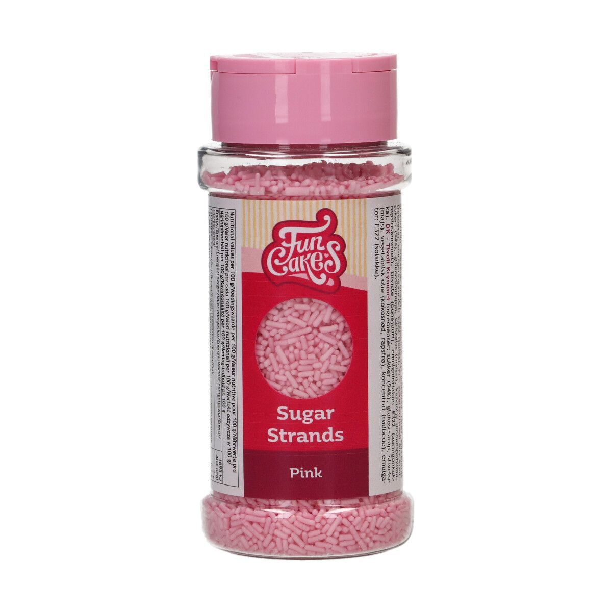 FunCakes - Sugar Strands Pink, 80 g