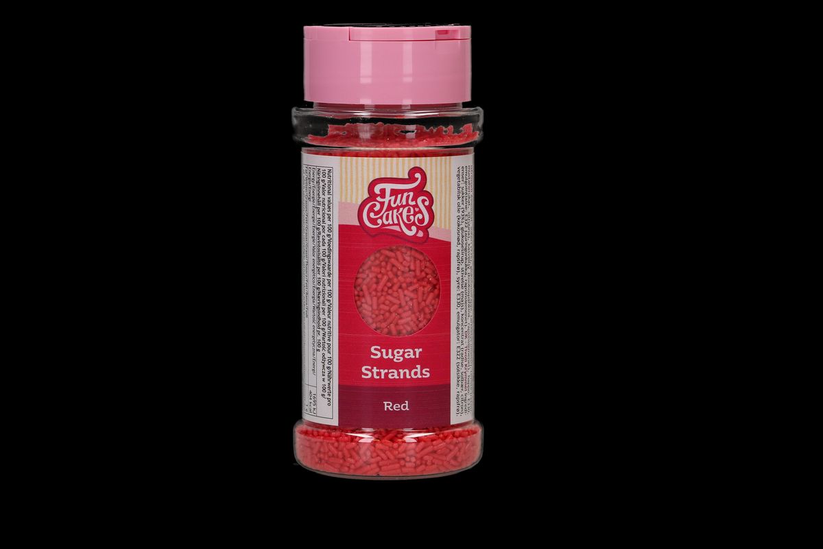 FunCakes - Sugar Strands Red, 80 g