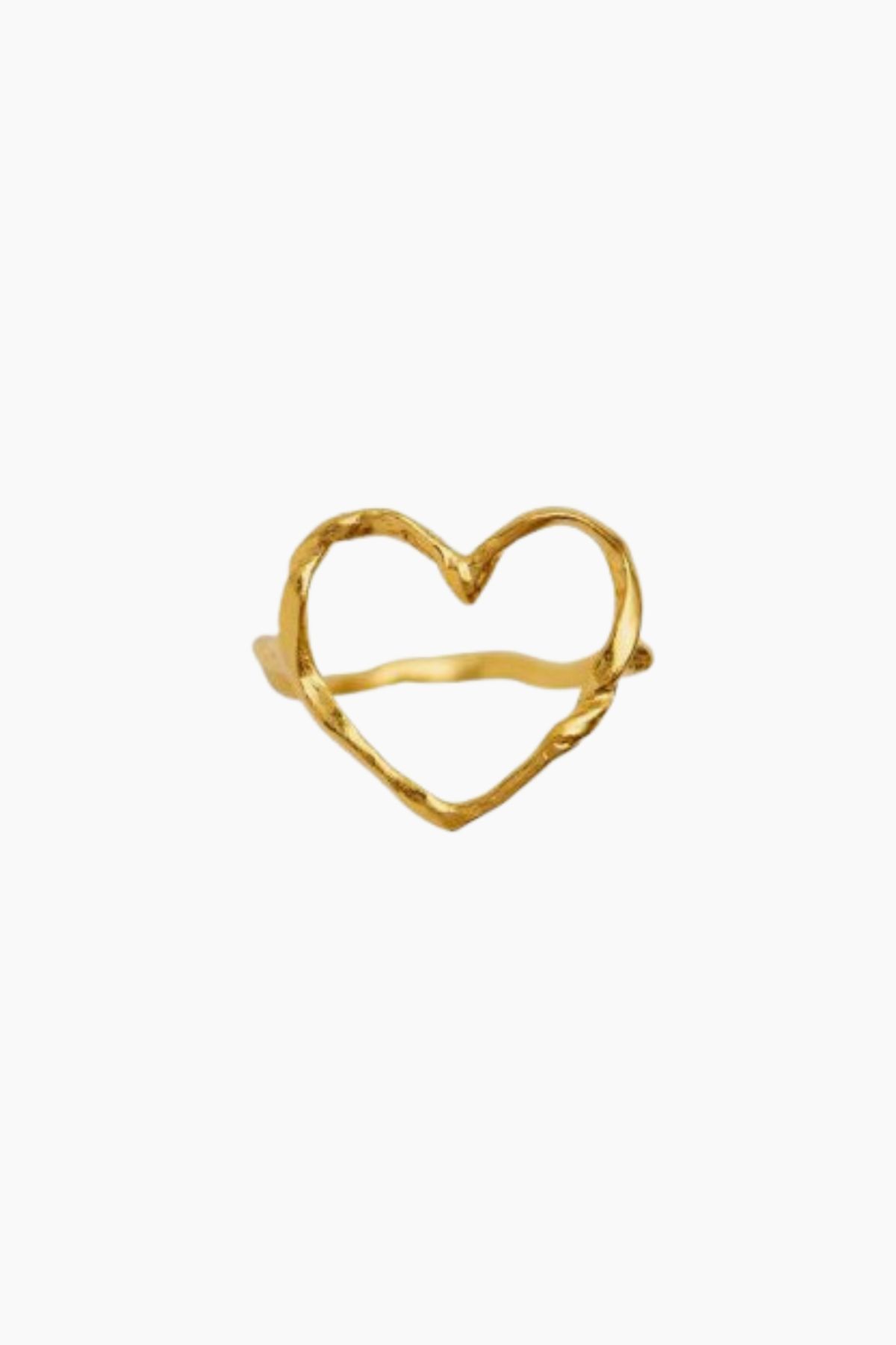 Funky Heart Ring - Gold - Stine A - Guld 54