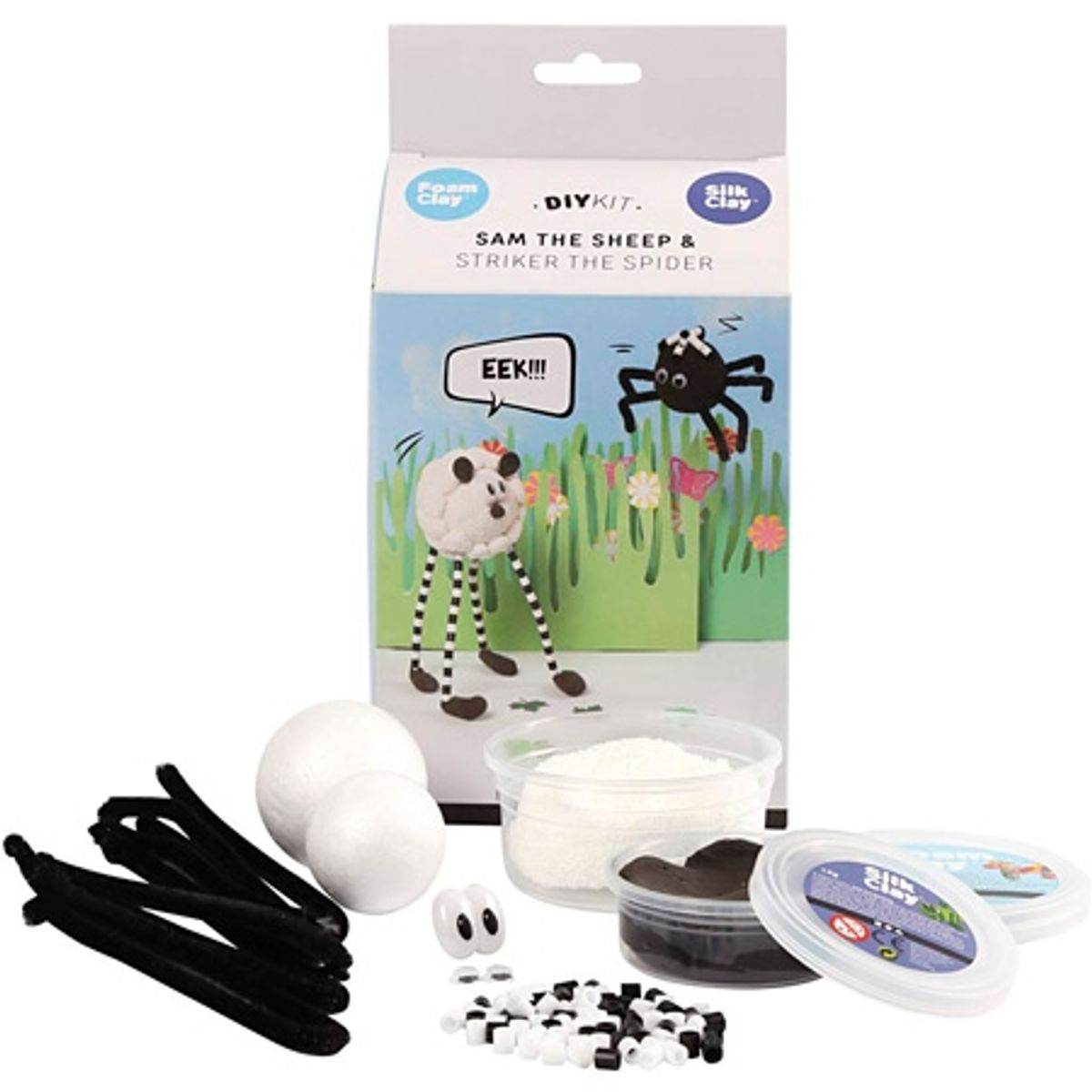 Funny Friends Sam The Sheep & Striker The Spider DIY Kit