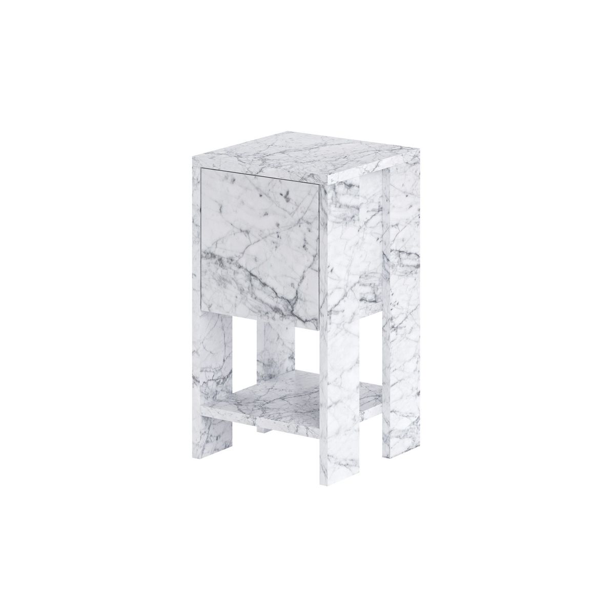 FUNZI Ema - Carrara Marble Natbord, Carrara Marble