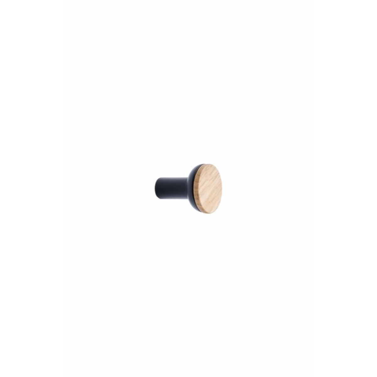 Furnipart - Bis - knop eg og zink lakeret / mat sort H:21mm Ø:45mm