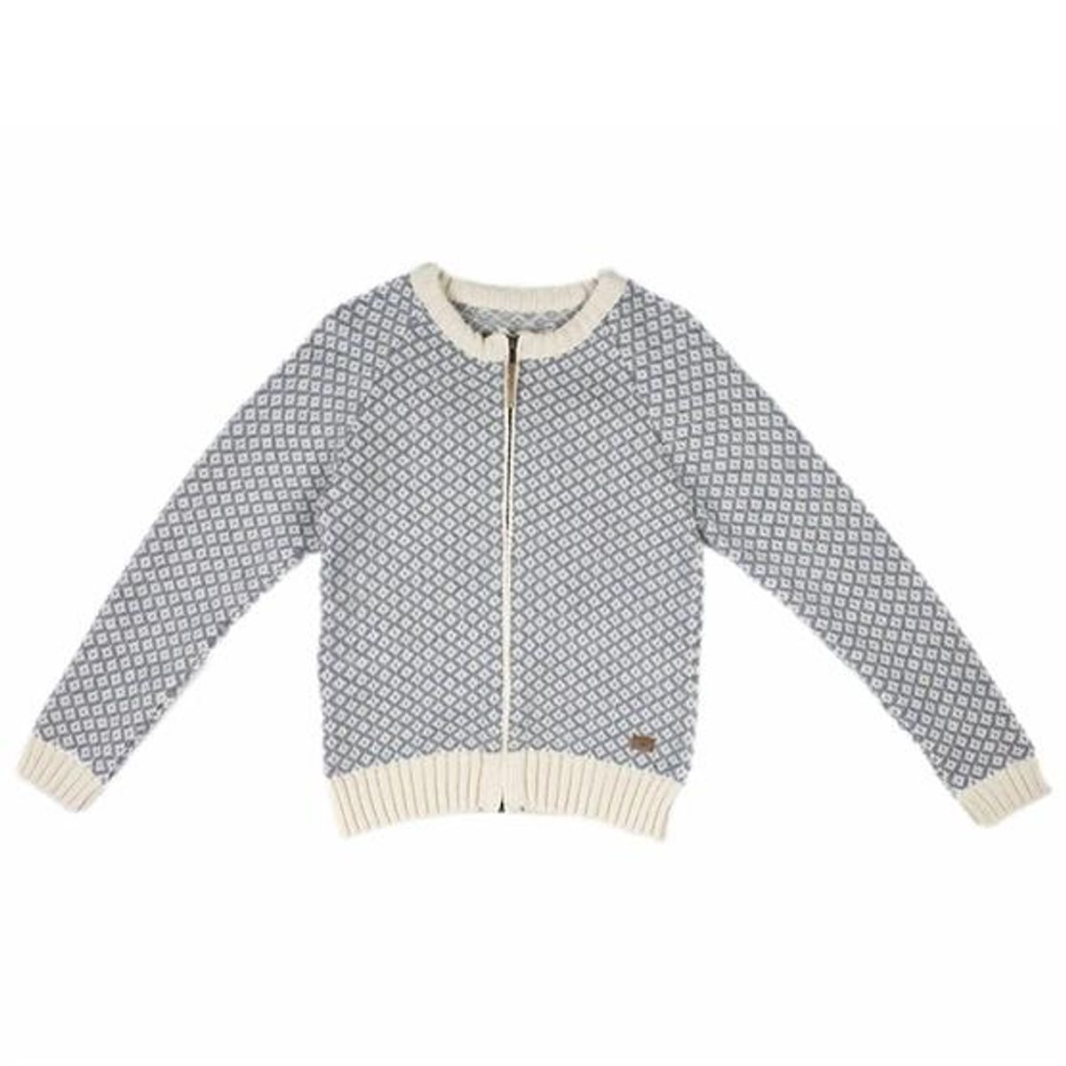 Fuza Wool Ladies Iris Cardi, Silver Blue