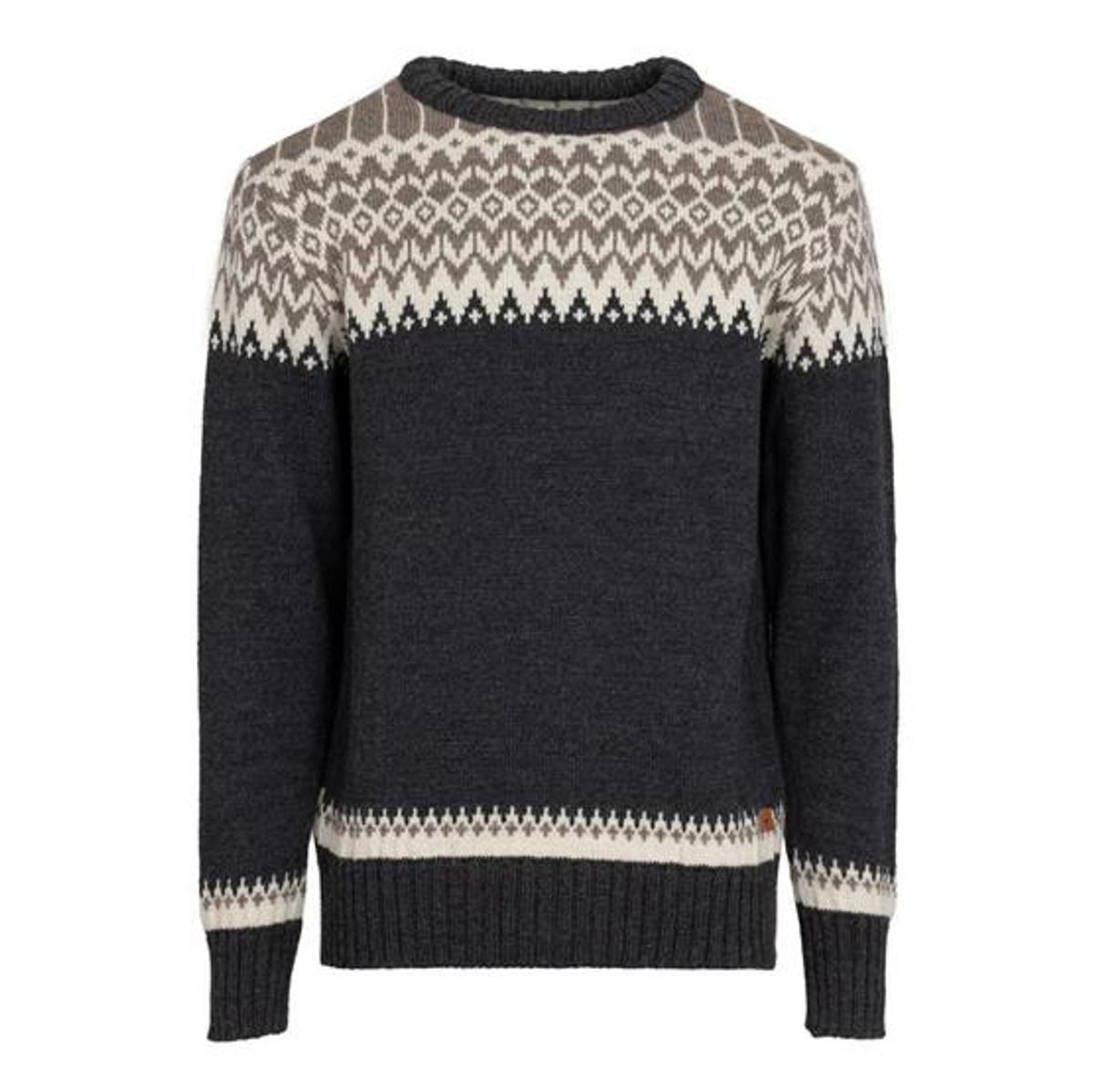 Fuza Wool Mens Alp Sweater, Coal