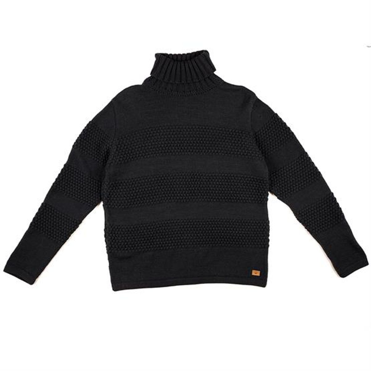 Fuza Wool Mens Nyhavn Sweater High Neck, Midnight Blue