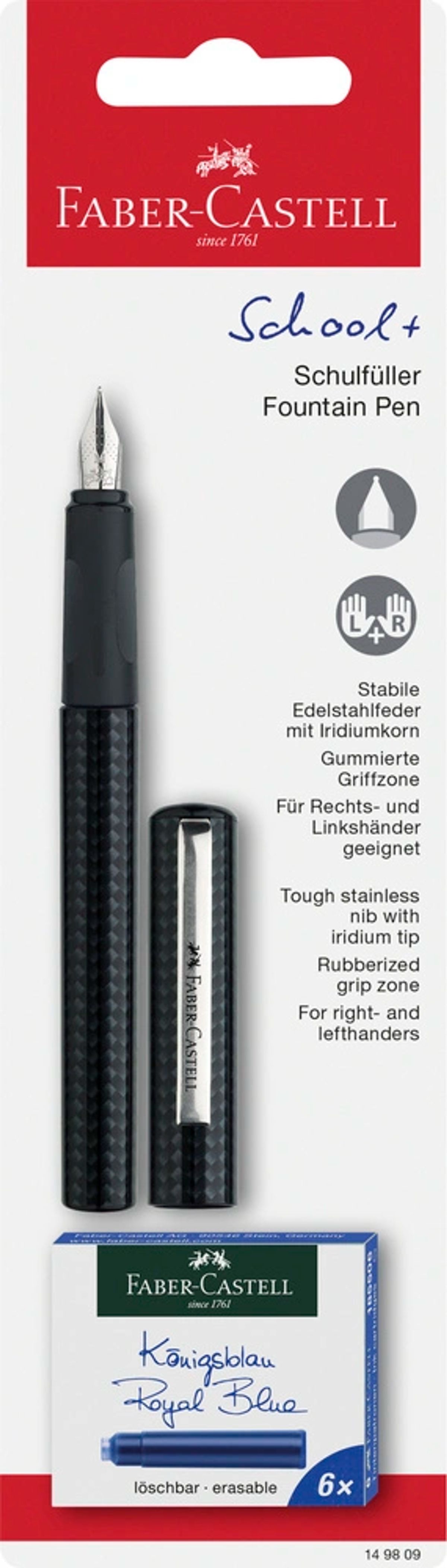 Fyldepen bk børn carbon look incl 6 blæk