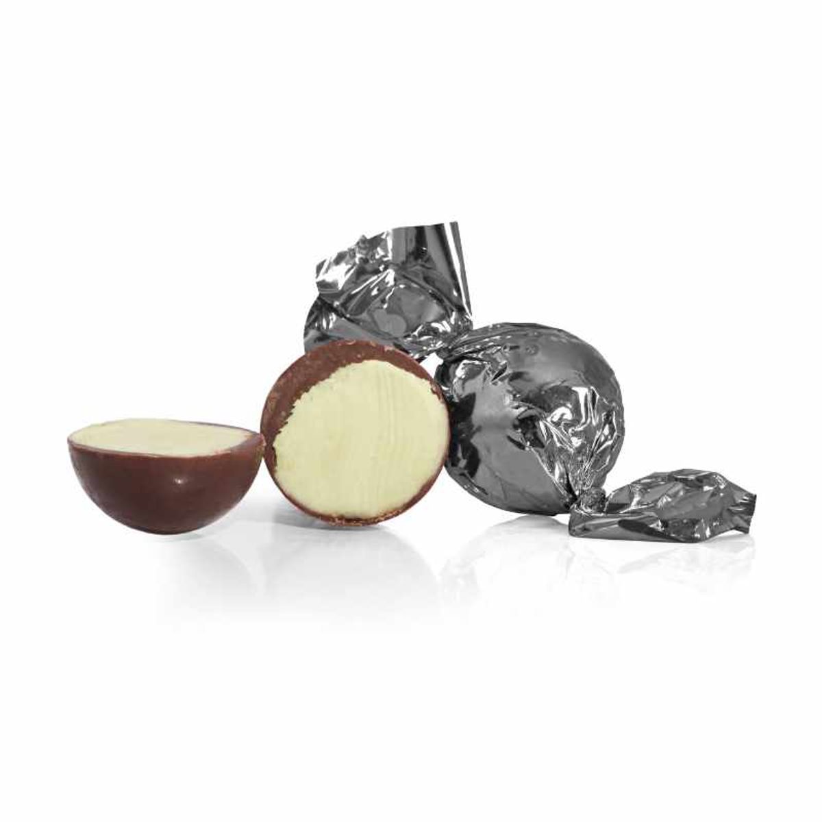 Fyldte chokoladekugler m/ cheesecake - Stålgrå - 1 kg