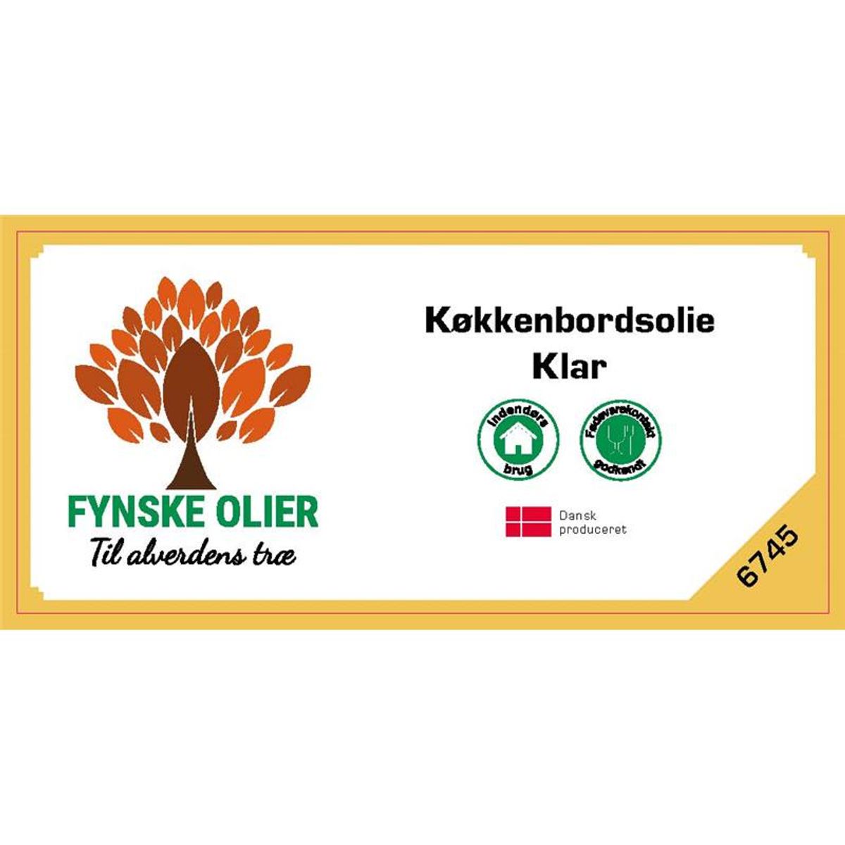 Fynske Olier Køkkenbordsolie - Klar 500 ml. 6745