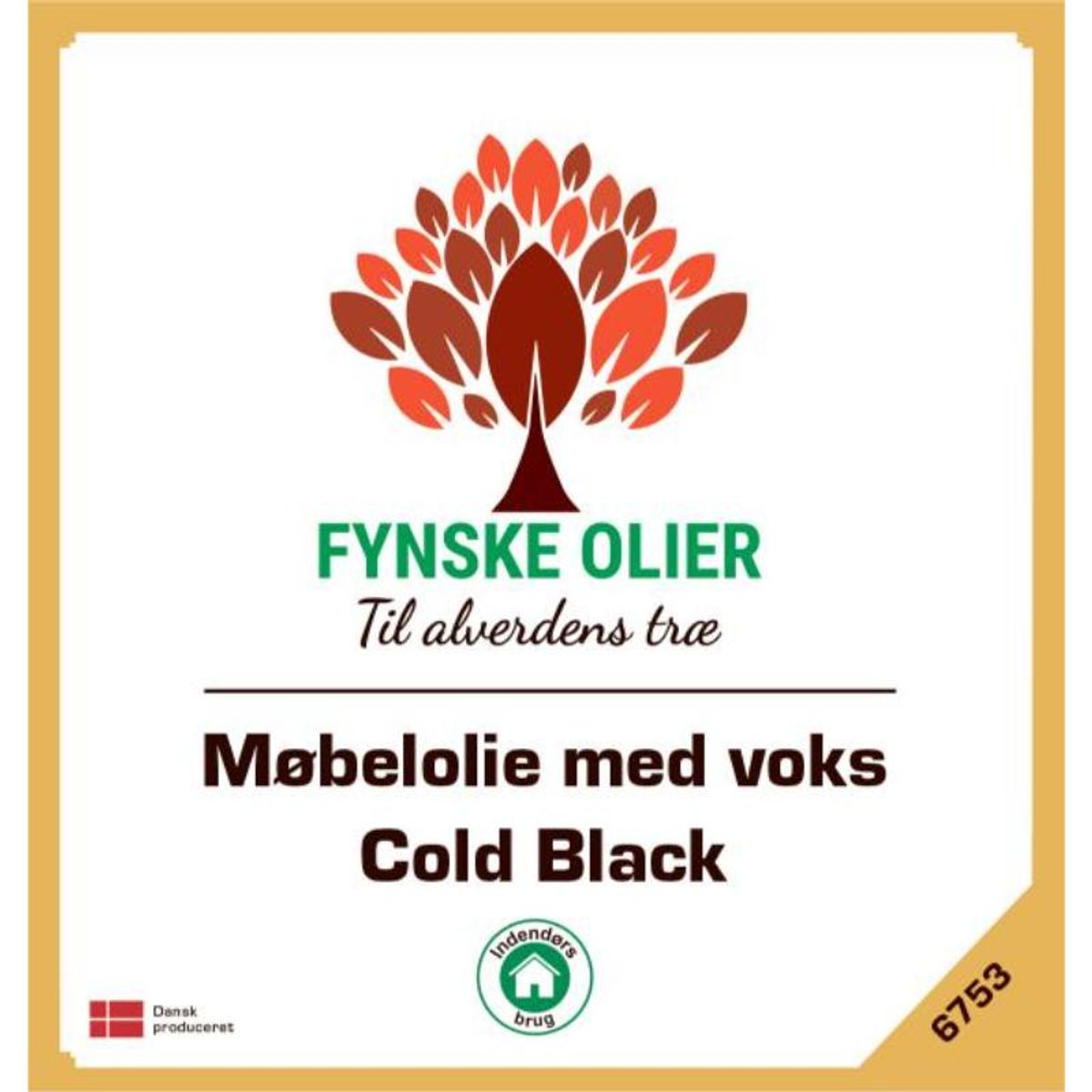 Fynske olier Møbelolie med voks - Cold Black 1 Liter 6753