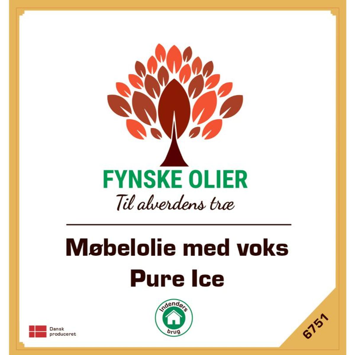 Fynske olier Møbelolie med voks - Pure Ice 1 Liter 6751