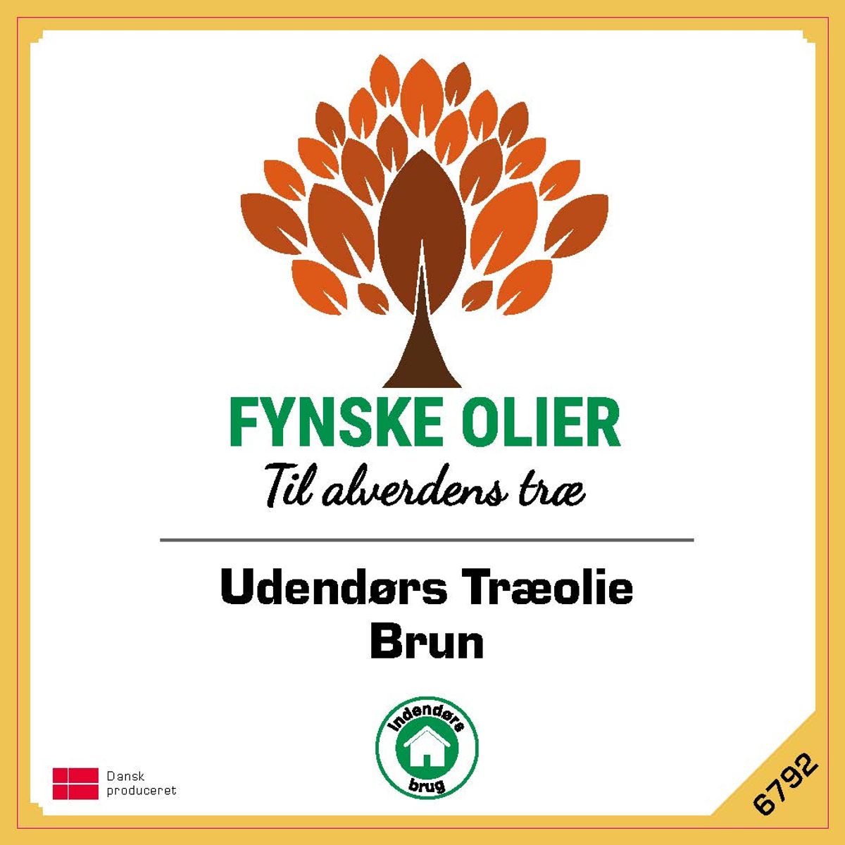 Fynske Olier Udendørs Træolie - Brun 1 Liter 6792