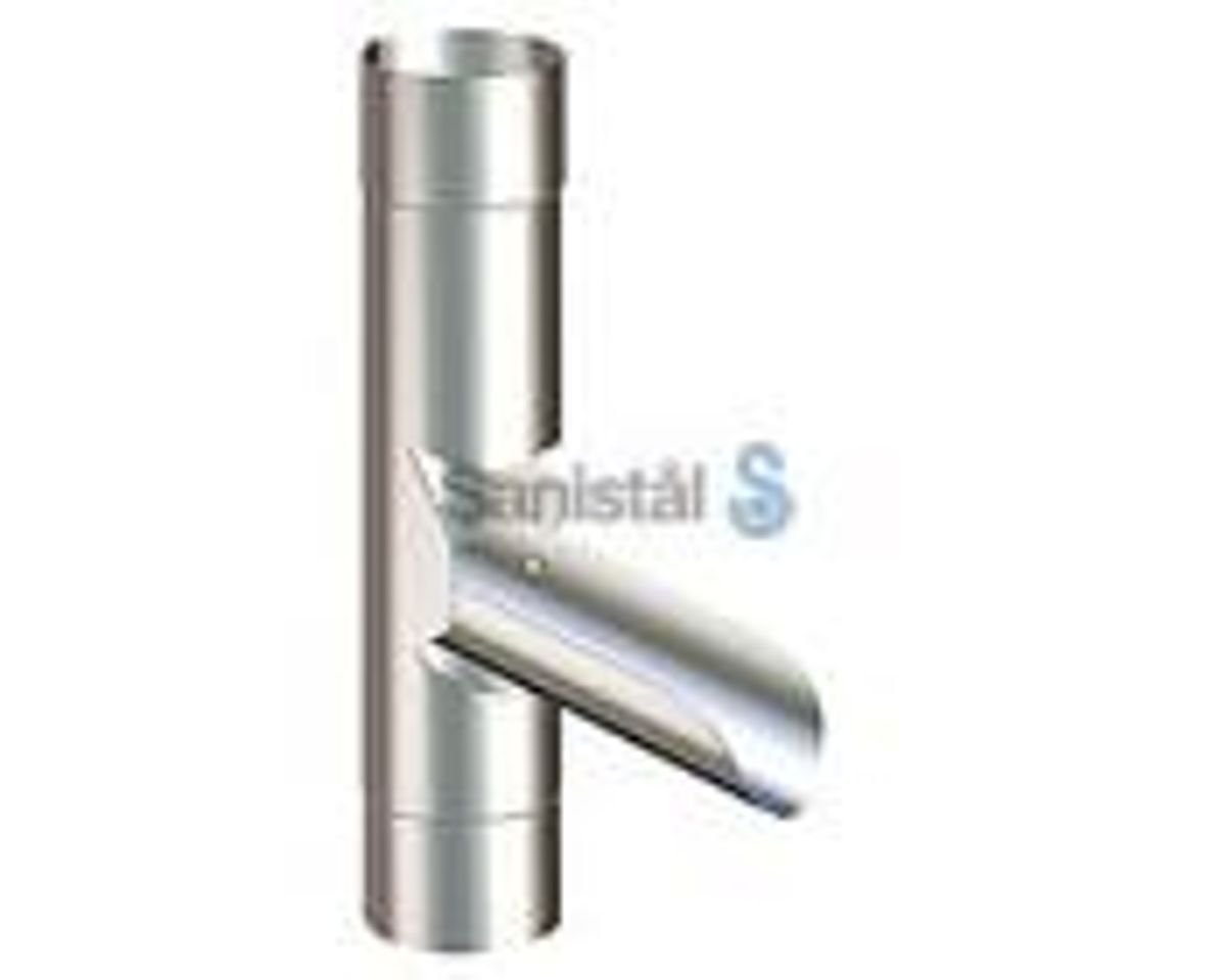 Fældbart udløb FUTK 75 mm Lindab Stålmetallic 045 FUTK75045