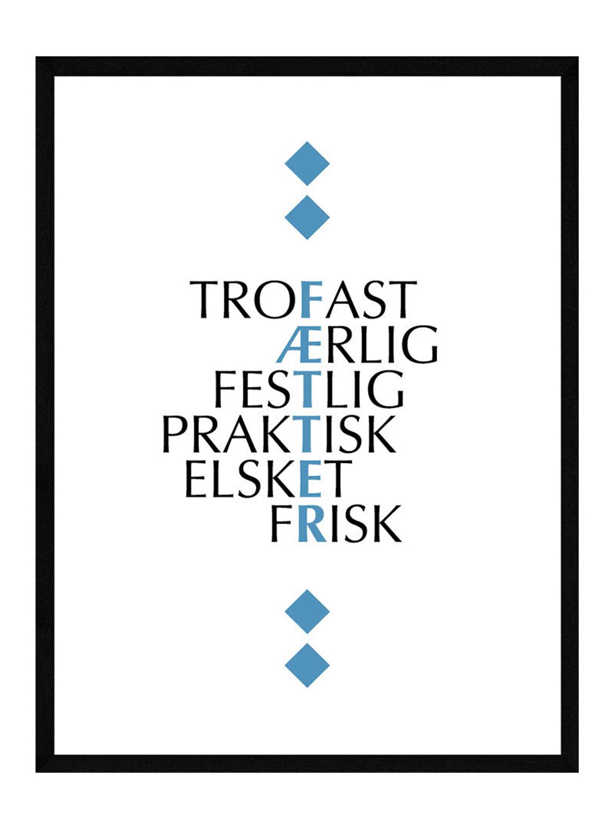 Fætter citat plakat