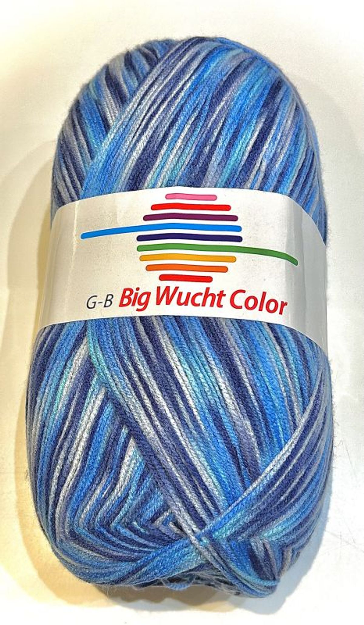 G-B Big Wucht Color - 23 Blå toner, Akrylgarn, fra G-B Garn