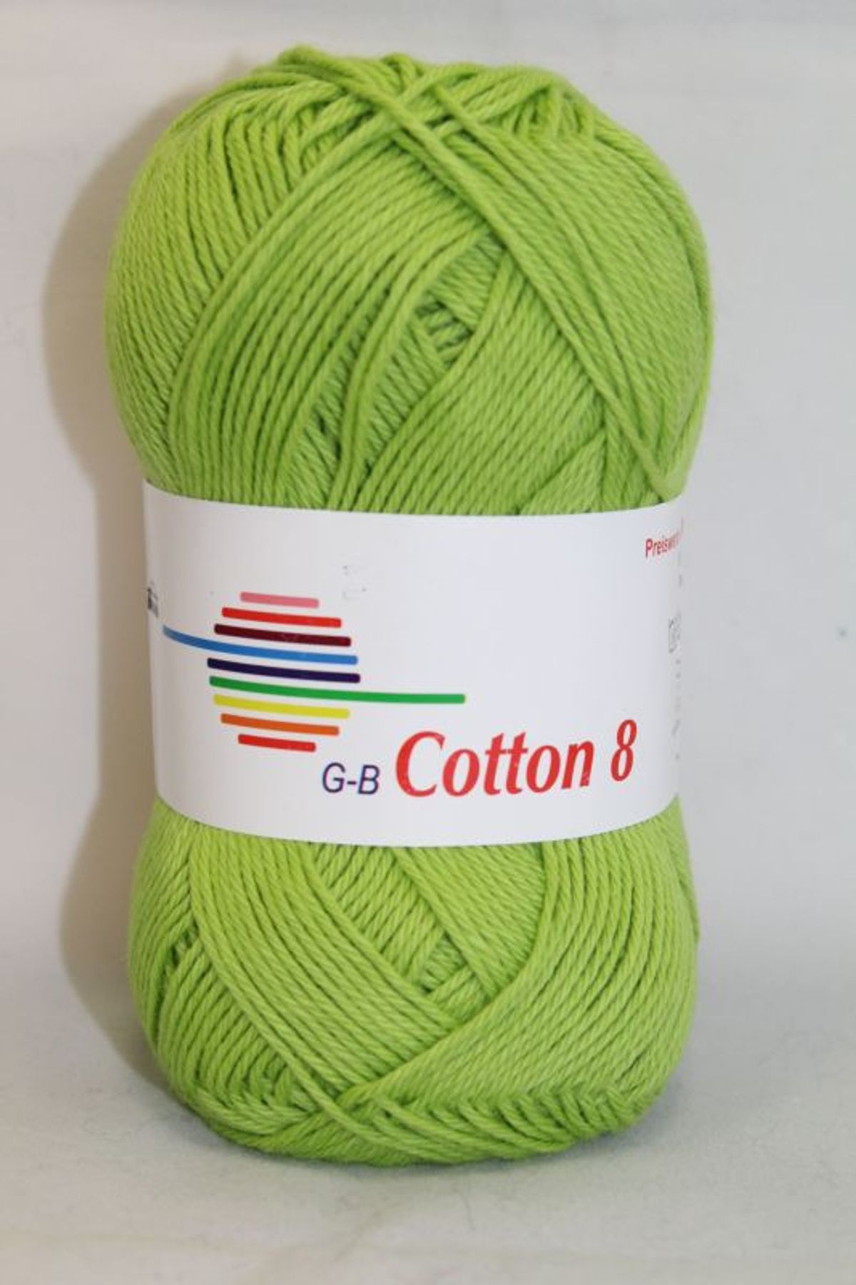 G-B Cotton 8/4 - 1423 Lysegrøn, Bomuldsgarn, fra G-B Garn