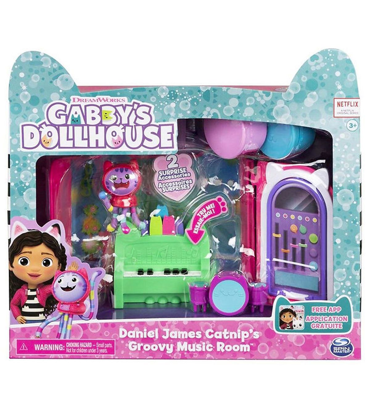 Gabby's Dollhouse Sæt - 8 Dele - Daniel James Catnip Groovy Musi