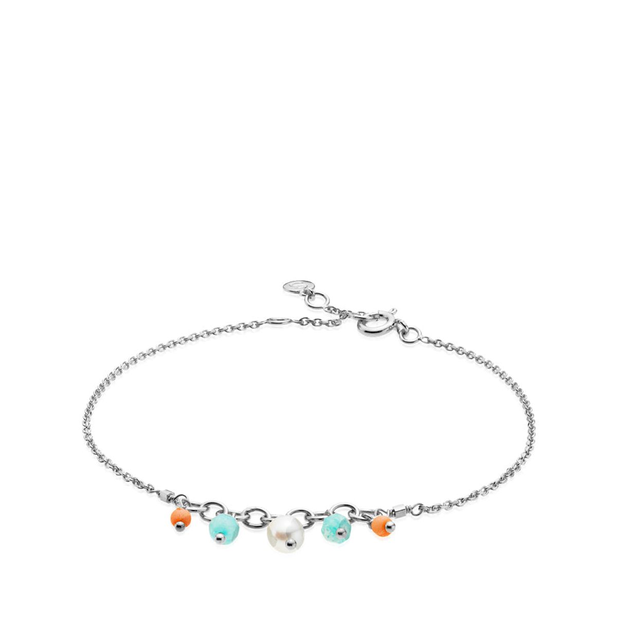 GABI BY SISTIE - Anklet shiny rhodium pl. recycled silver - 19,5 til 22,5 cm