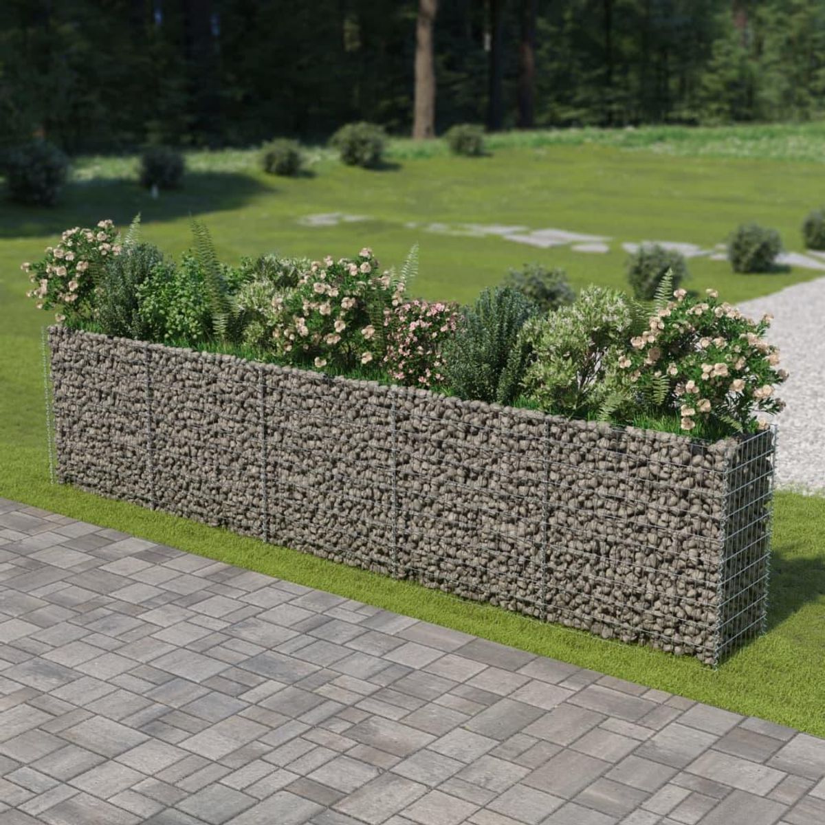 Gabion-højbed 450x50x100 cm galvaniseret stål