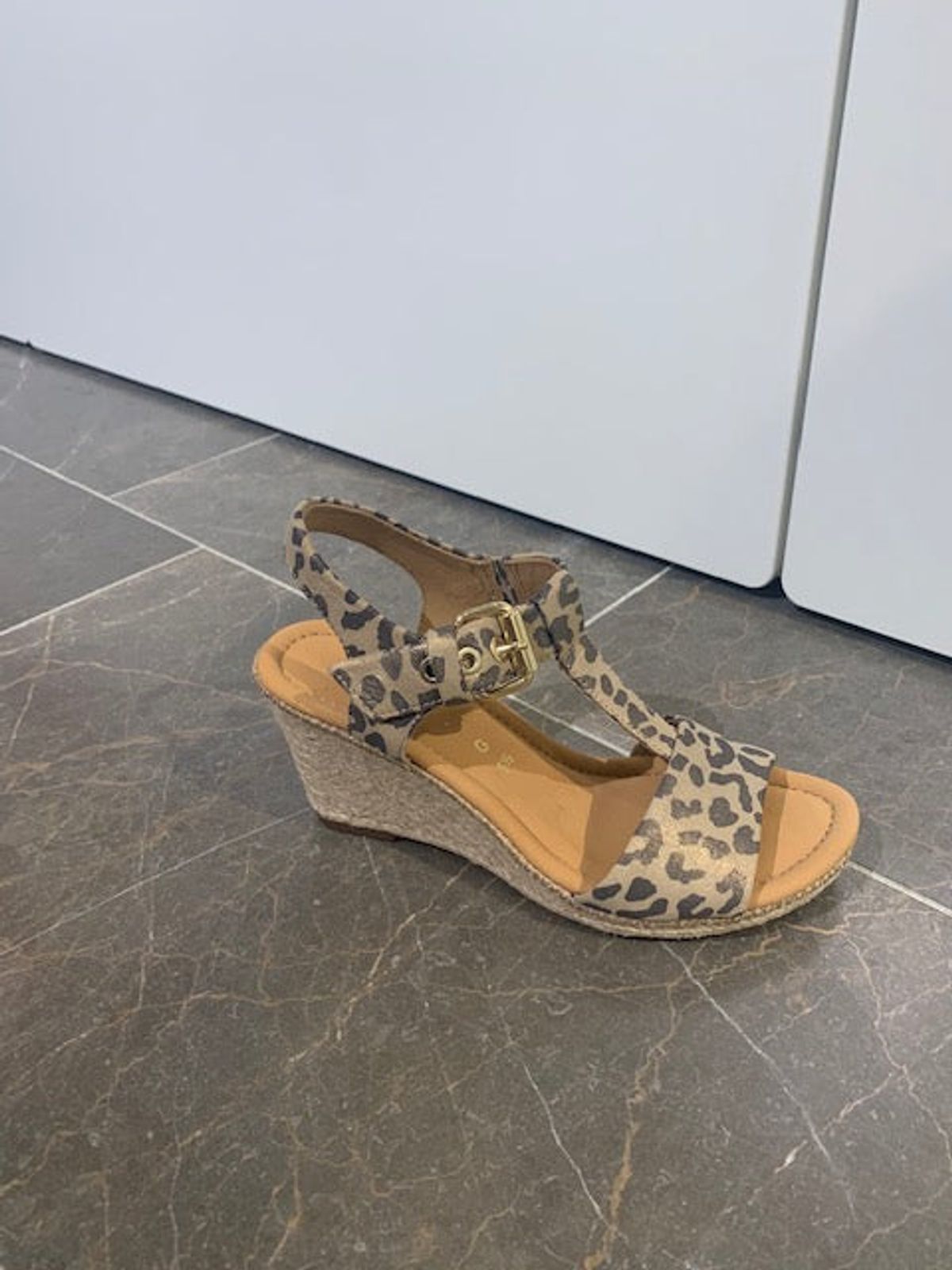 Gabor, Sandal med kilehæl - Leopard - 4.5