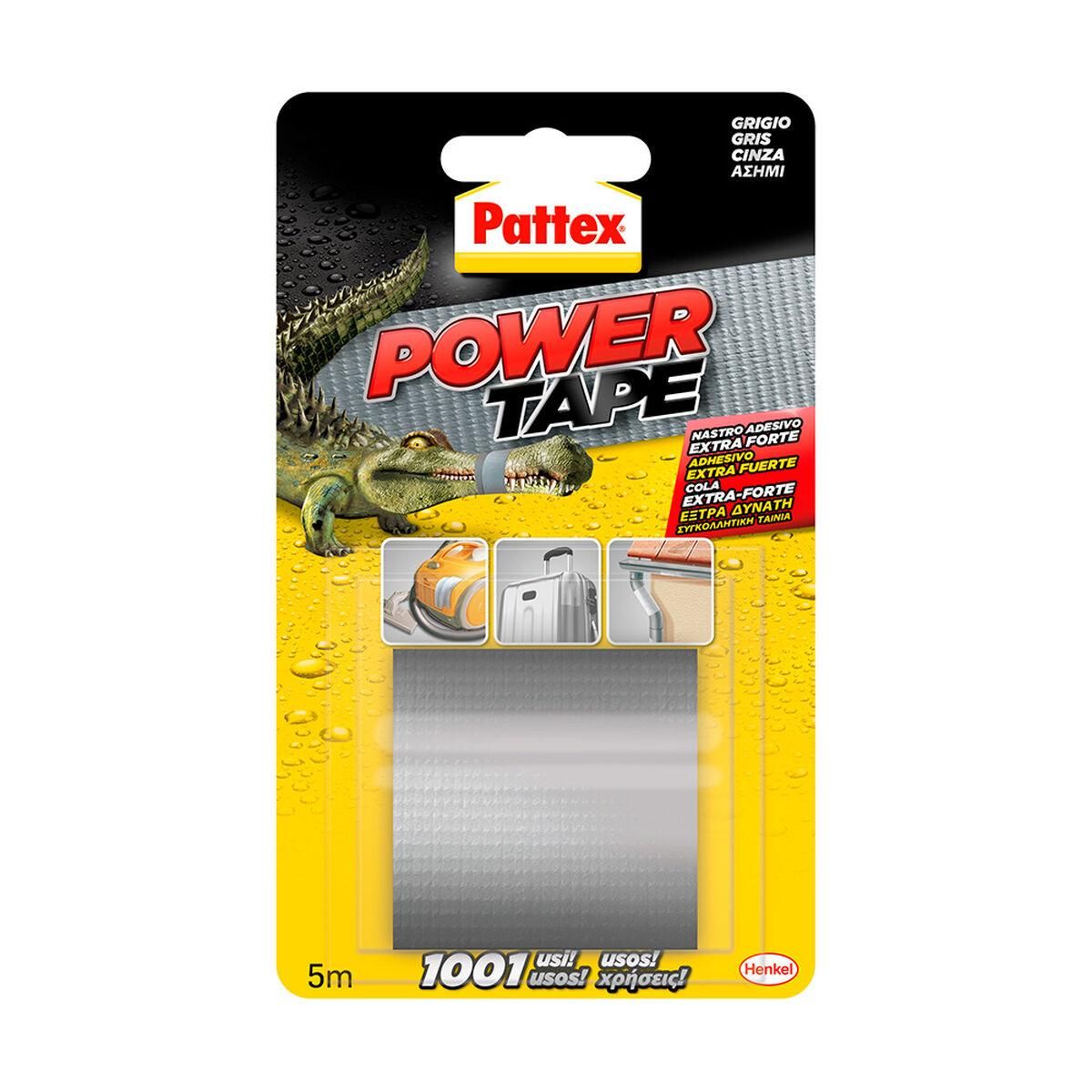 Gaffatape Pattex power tape Grå (5 m x 50 cm)