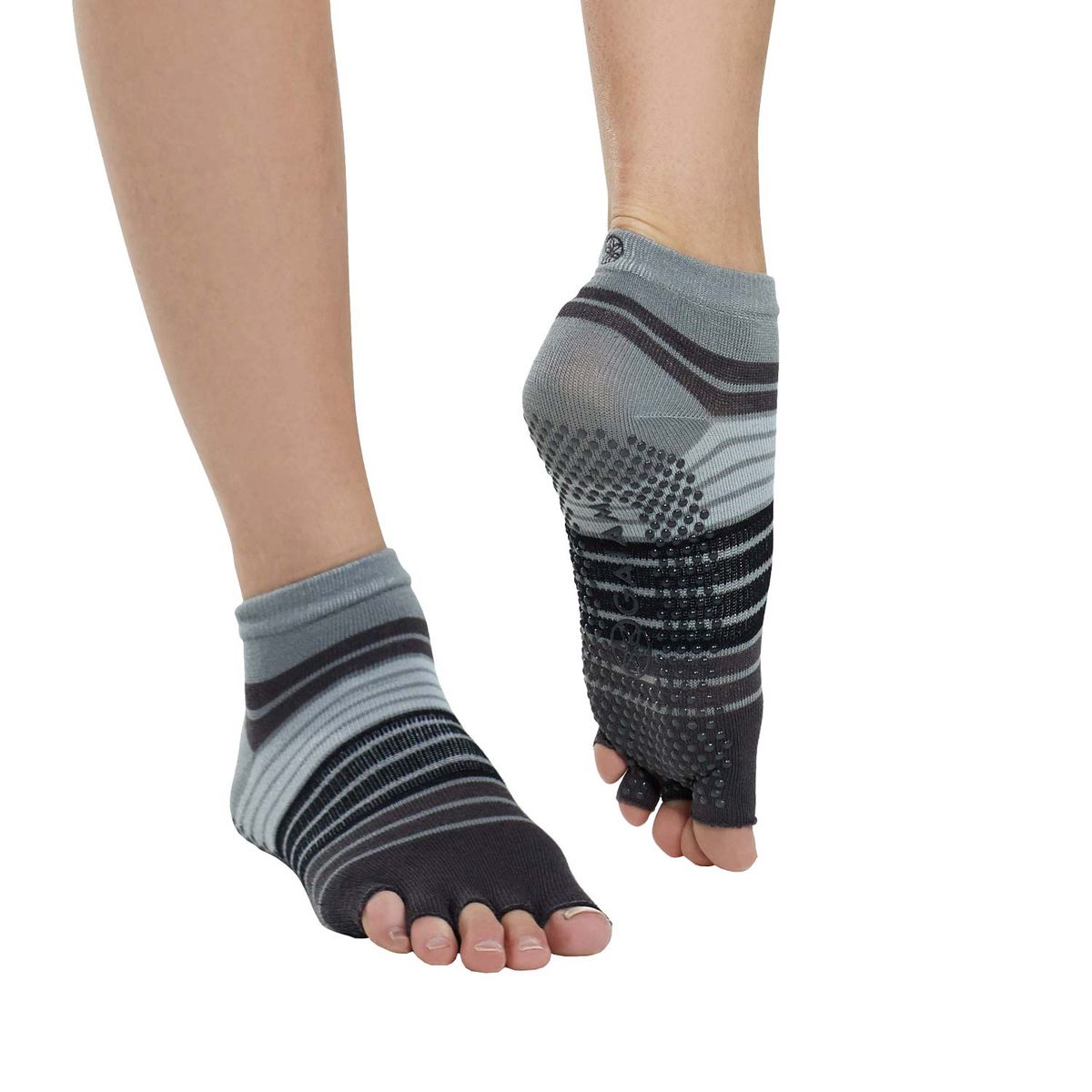 Gaiam Tåløse No-Slip Yoga Strømper Grey