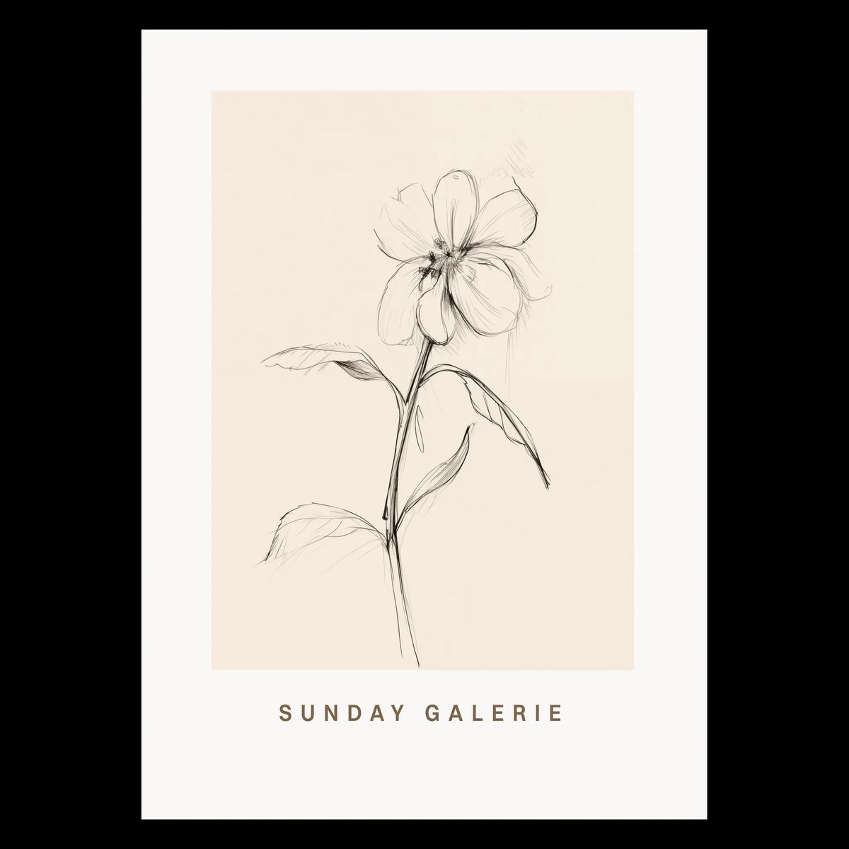 Galerie Sunday Plakat 21x30 cm (A4) / Mørk egetræ