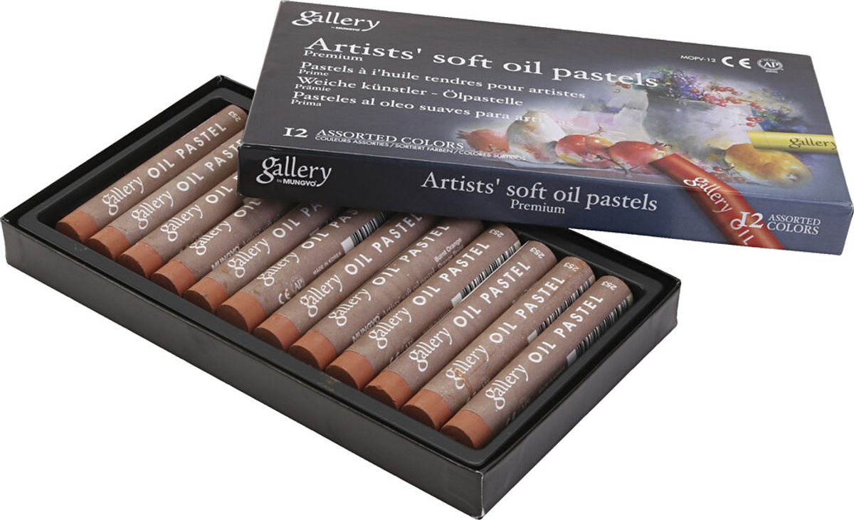 Gallery - Artists Soft Oil Pastels - Oliekridt - Brændt Orange - 12 Stk.