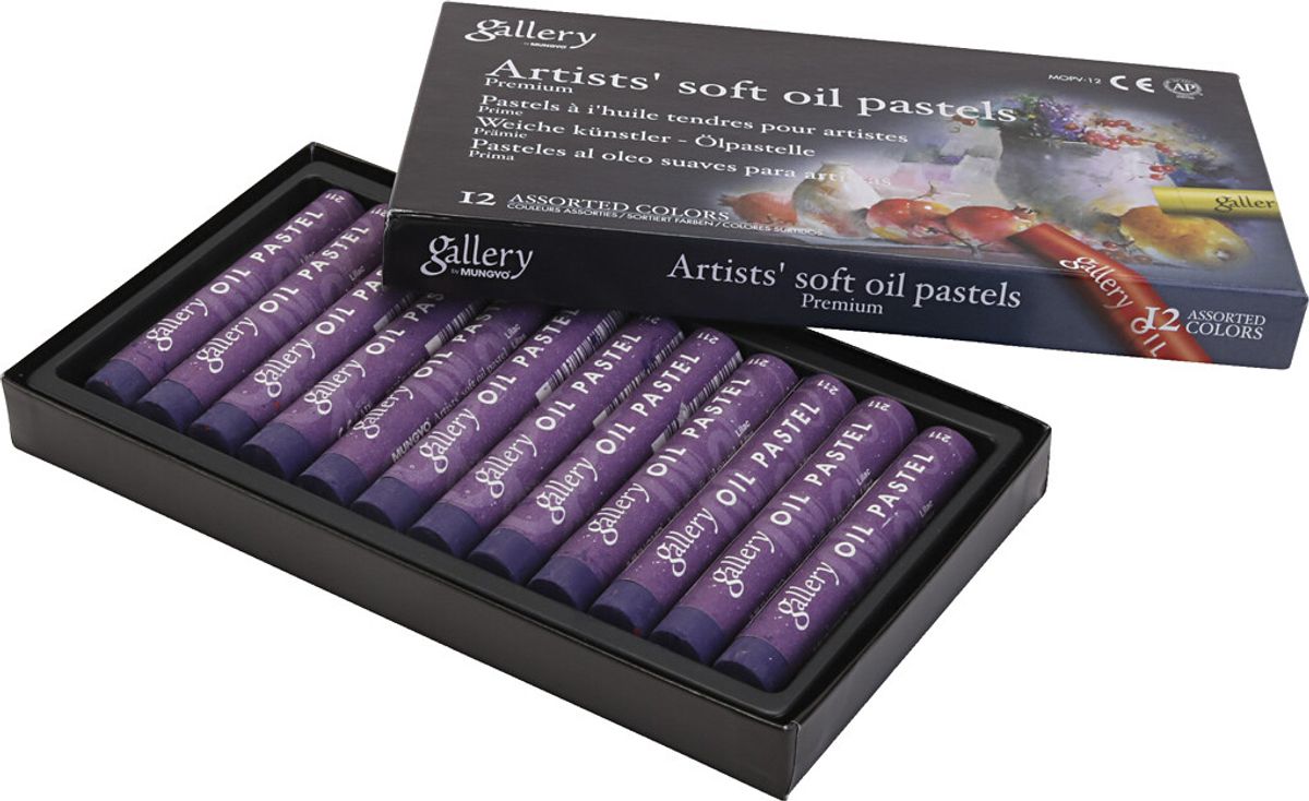 Gallery - Artists Soft Oil Pastels - Oliekridt - Lilla - 12 Stk.