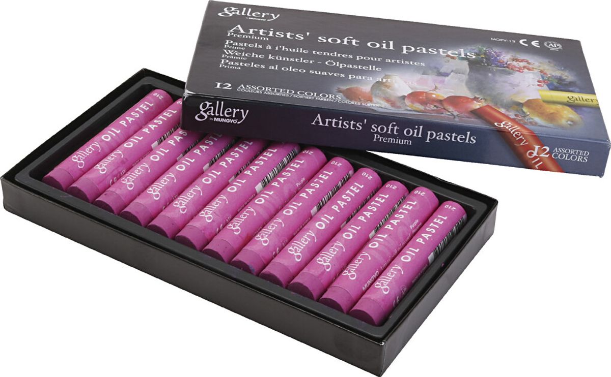 Gallery - Artists Soft Oil Pastels - Oliekridt - Purpur - 12 Stk.