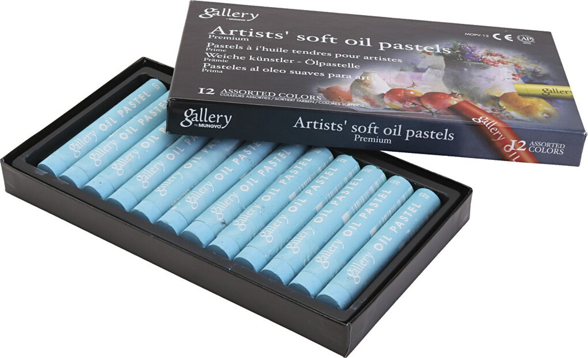 Gallery - Artists Soft Oil Pastels - Oliekridt - Turkis - 12 Stk.