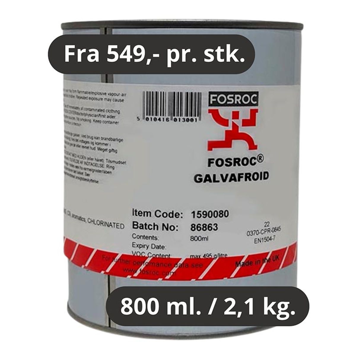 Galvafroid zinkmaling - 800 ml. 3 stk. (599 pr. stk.)