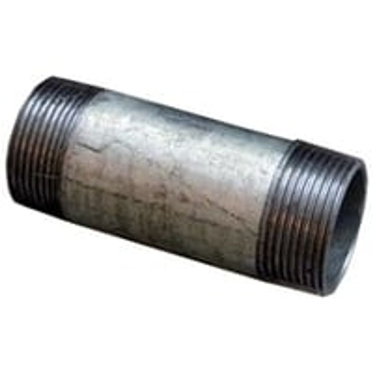 Galvaniseret nippelrr, ?1" x ?1", 80 mm lang