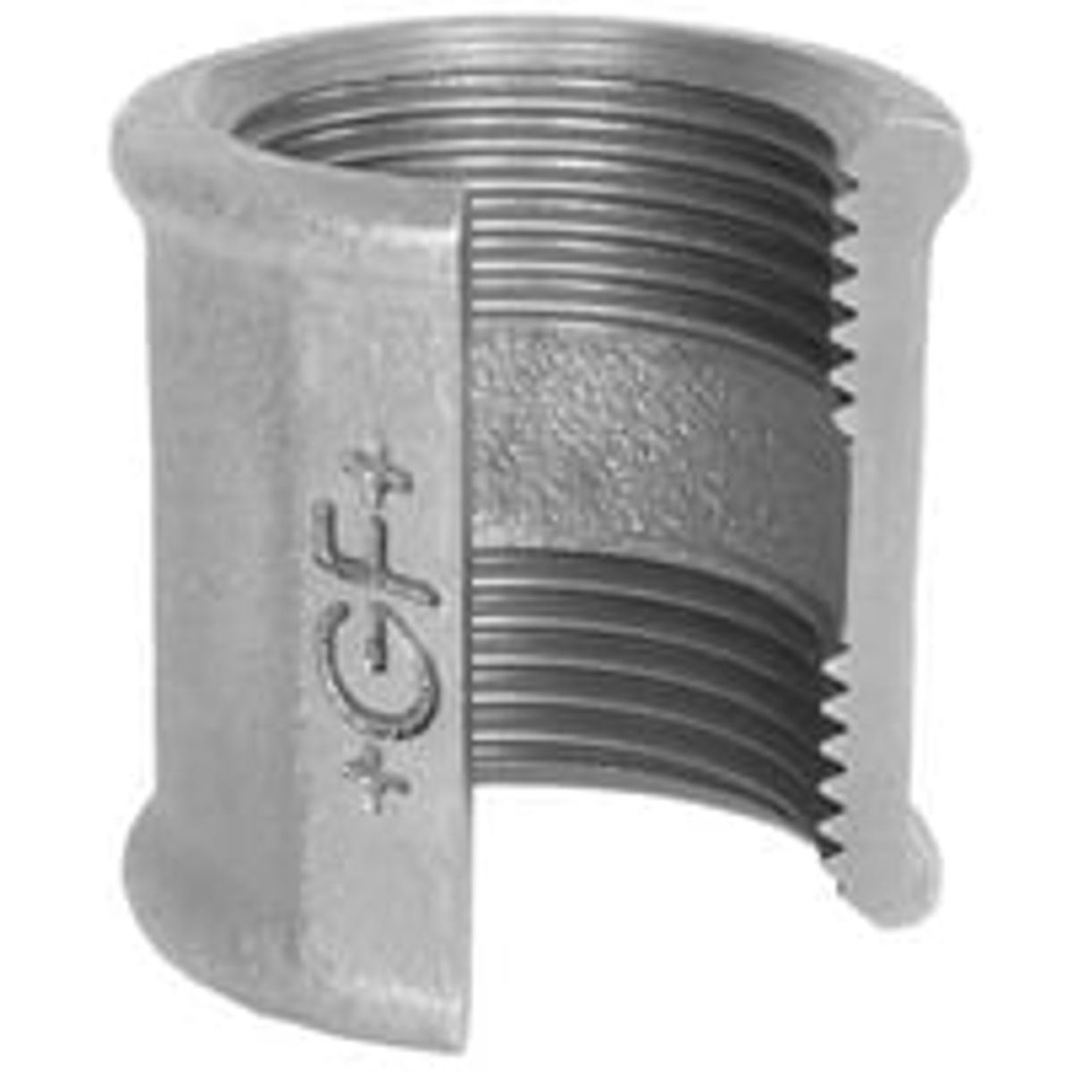 Galvaniseret randmuffe, 1" x 1"