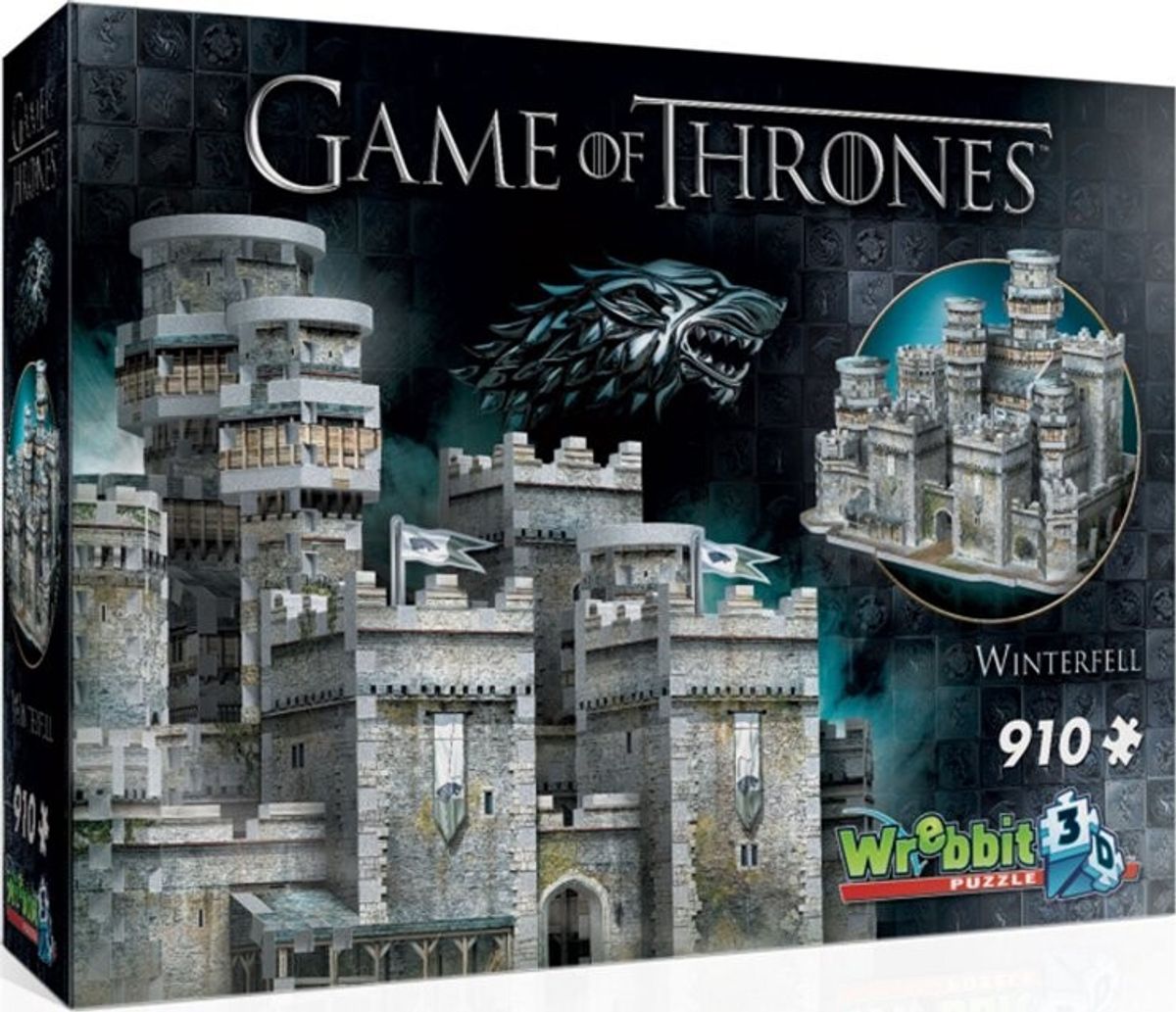 Game Of Thrones - 3d Puslespil - 910 Brikker - Winterfell