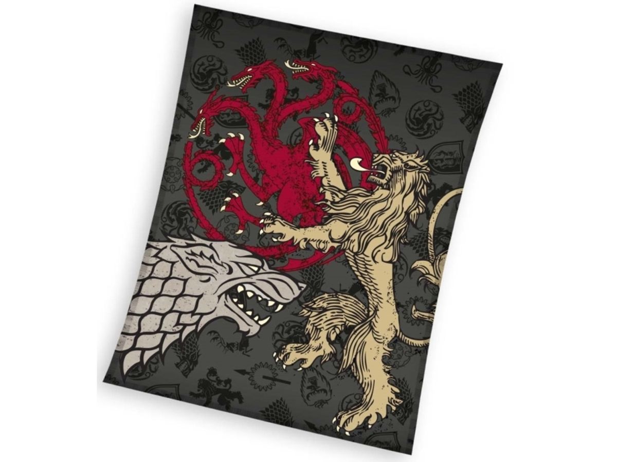 Game Of Thrones Coral Fleece Tæppe - 150 X 200 Cm