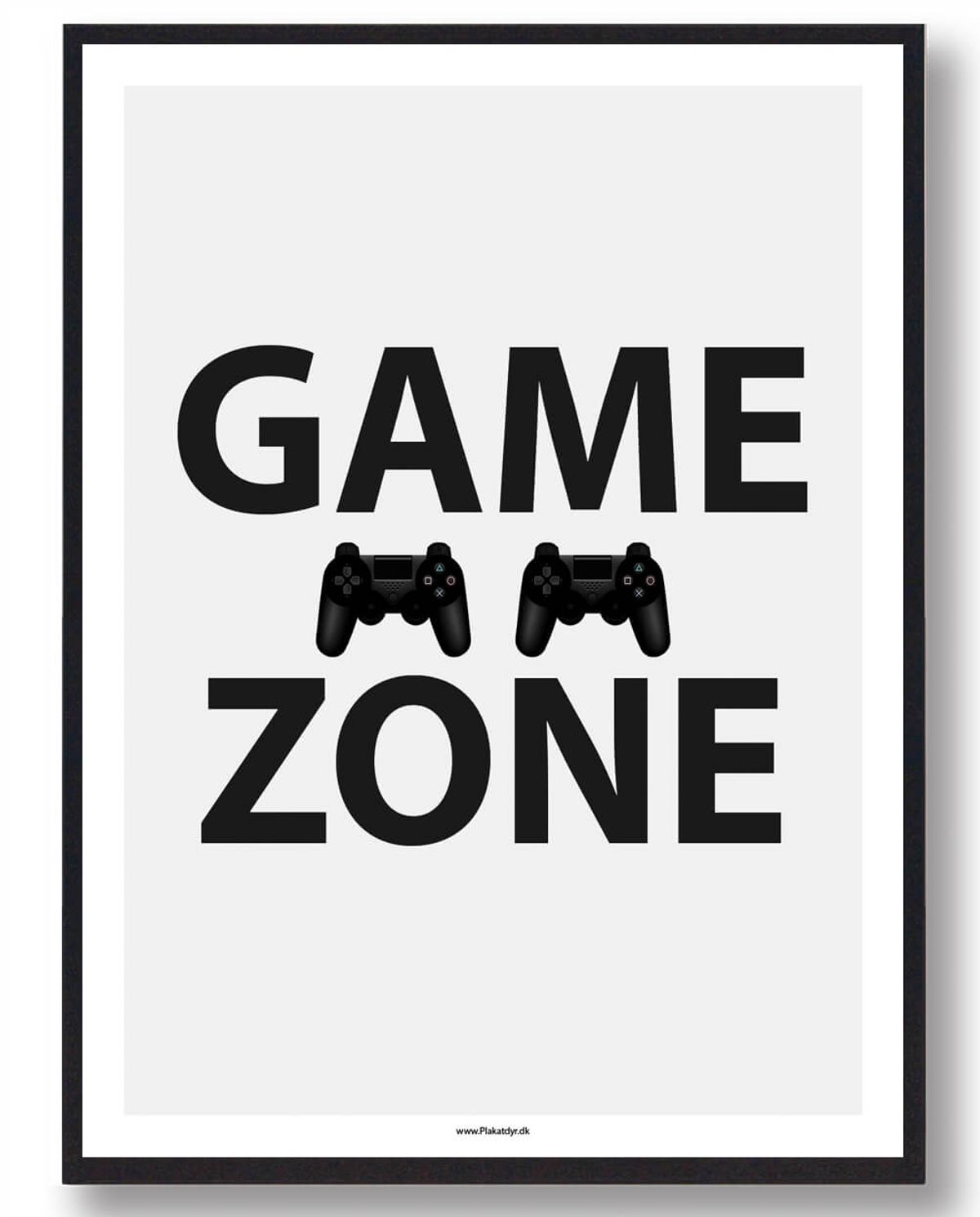 GAME ZONE - gamerplakat (Størrelse: L - 50x70cm (B2))