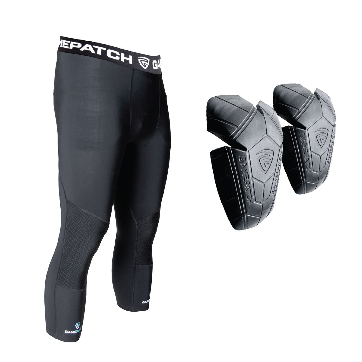 GAMEPATCH 3/4 TIGHTS EXTRA SLIDSTÆRKE + INDSÆTTELIGE KNEE PADS