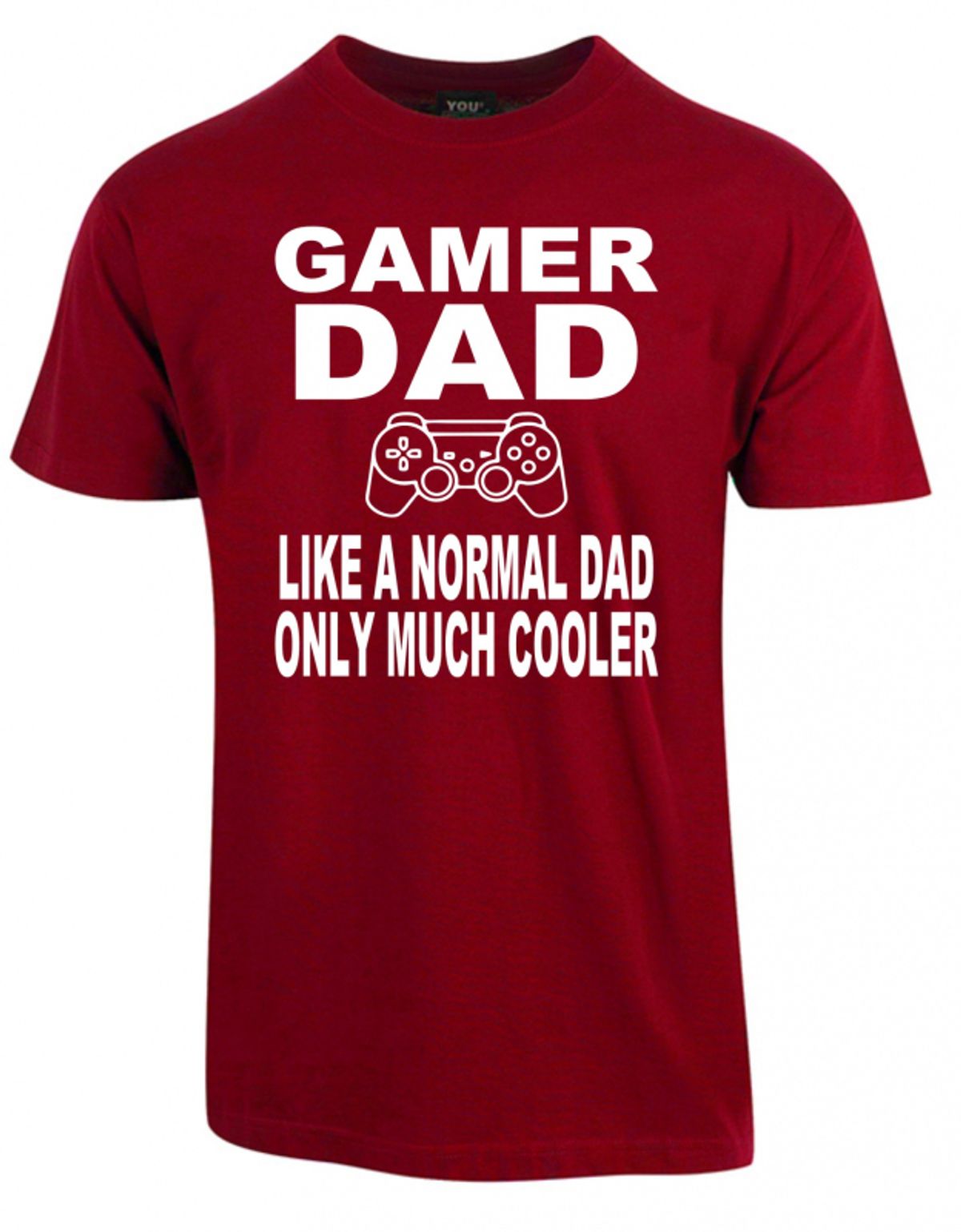 Gamer dad t-shirt - Vinrød