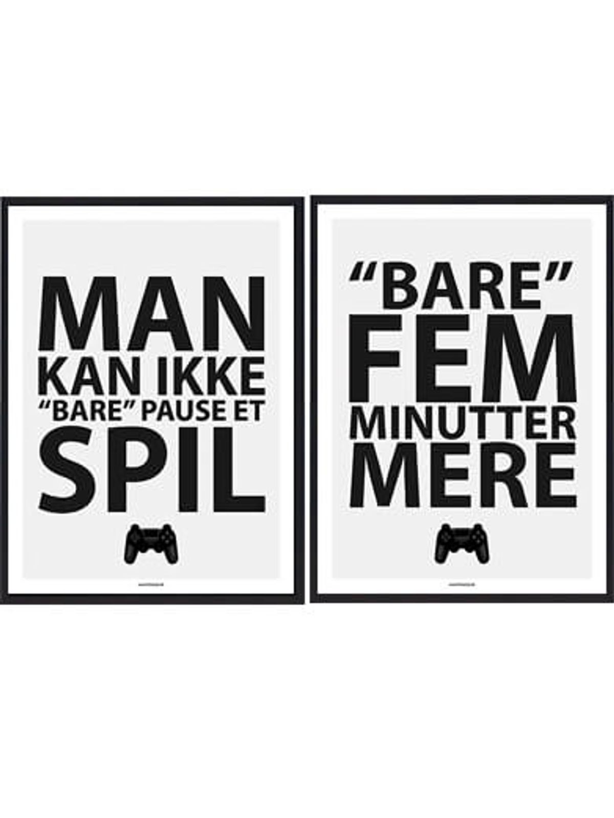 Gamerplakater - plakatsæt (Størrelse: L - 50x70cm (B2))