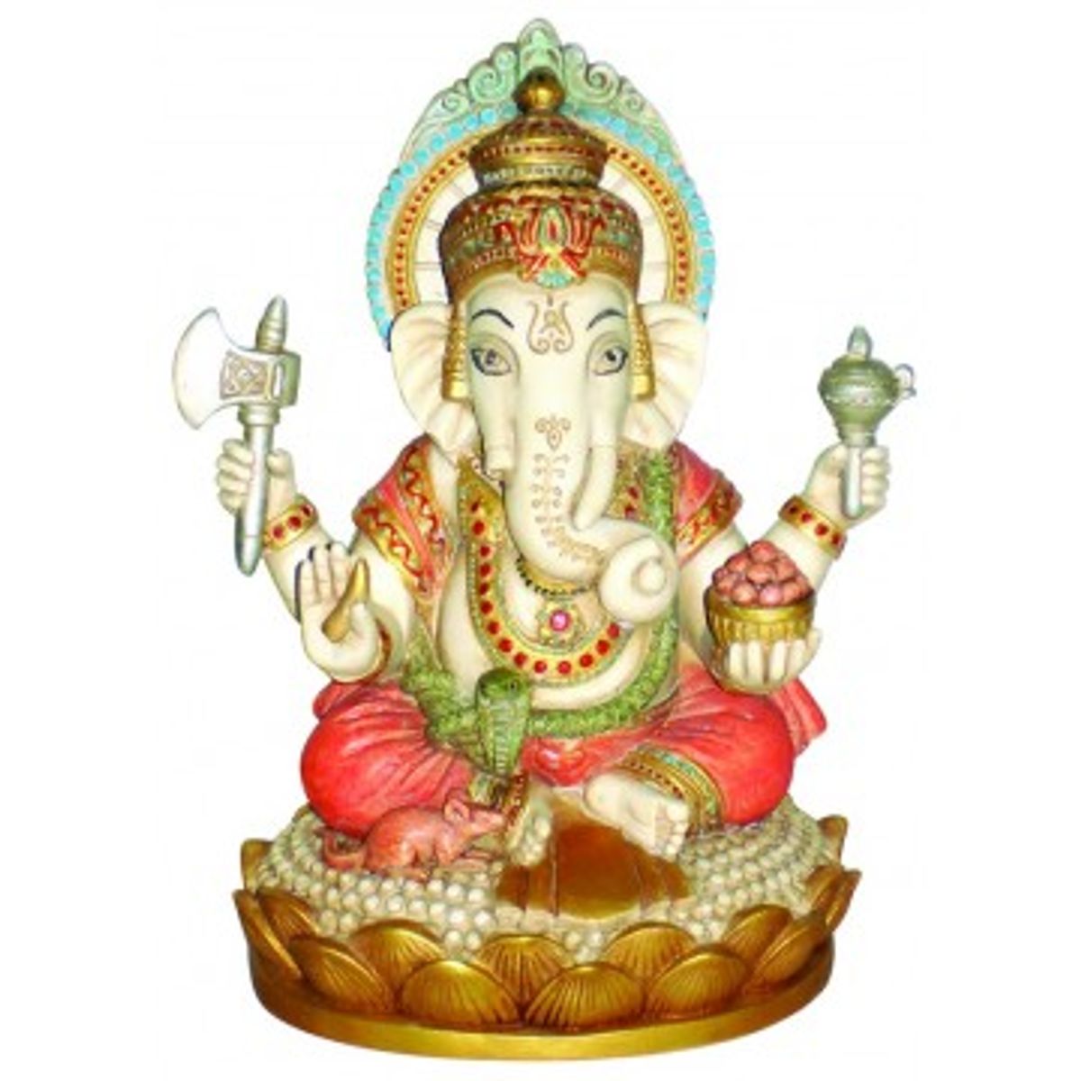 Ganesh siddende 17 cm - Ganesha - GodKarmaShop