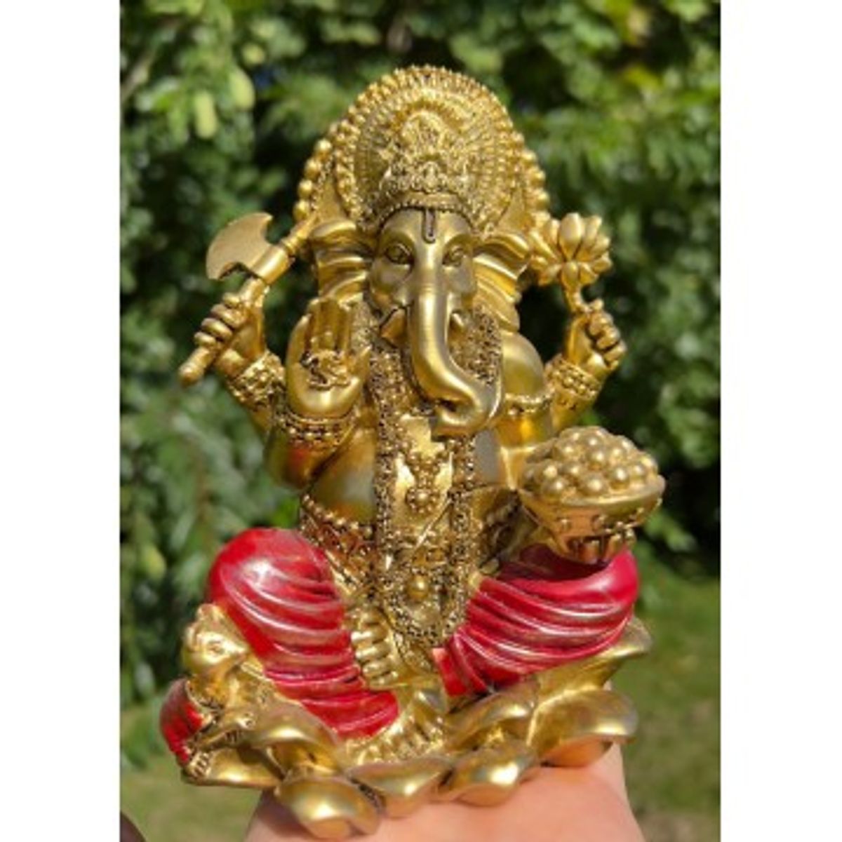 Ganesha guld 16 cm - Ganesha - GodKarmaShop