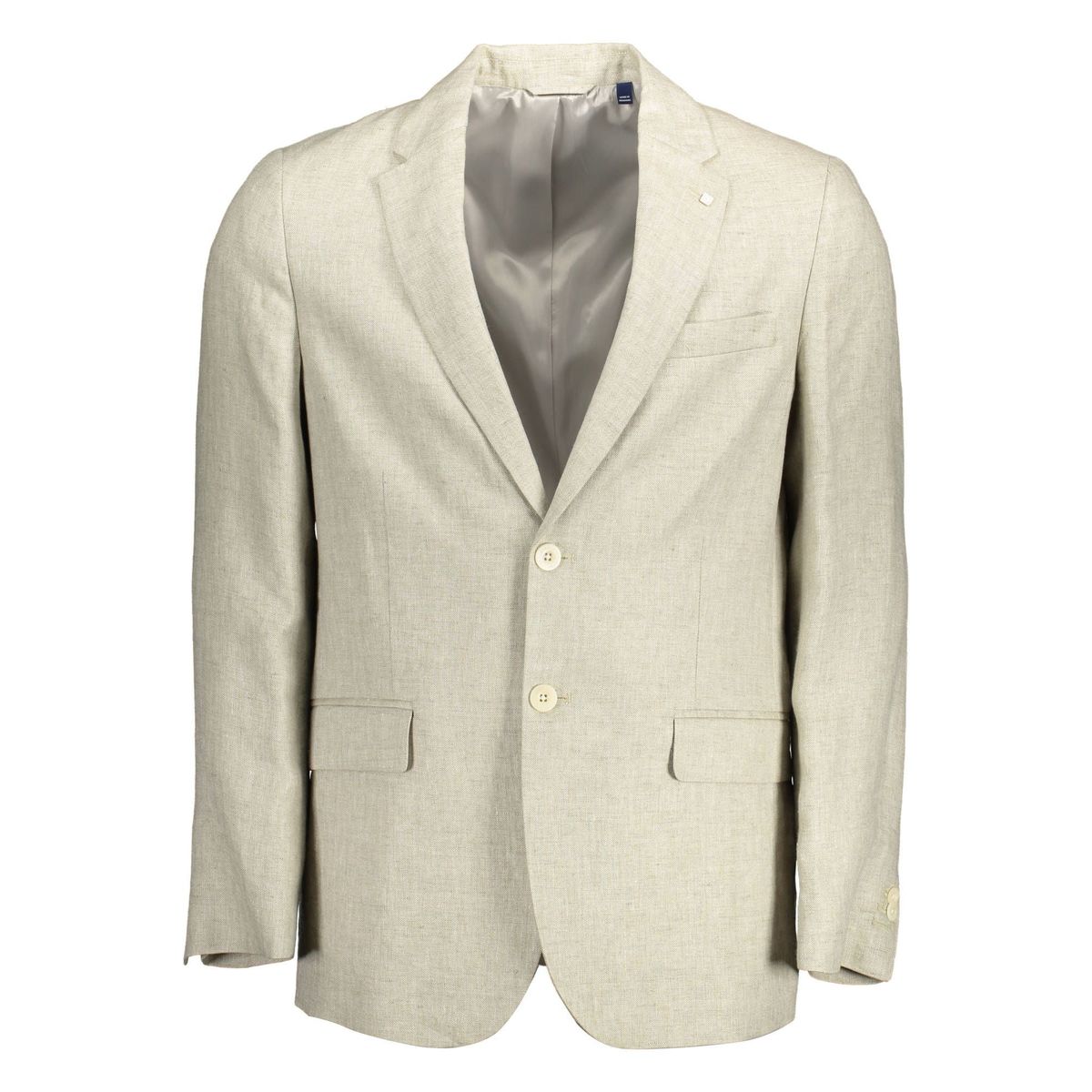 Gant Beige Linen Classic Jacket with Logo