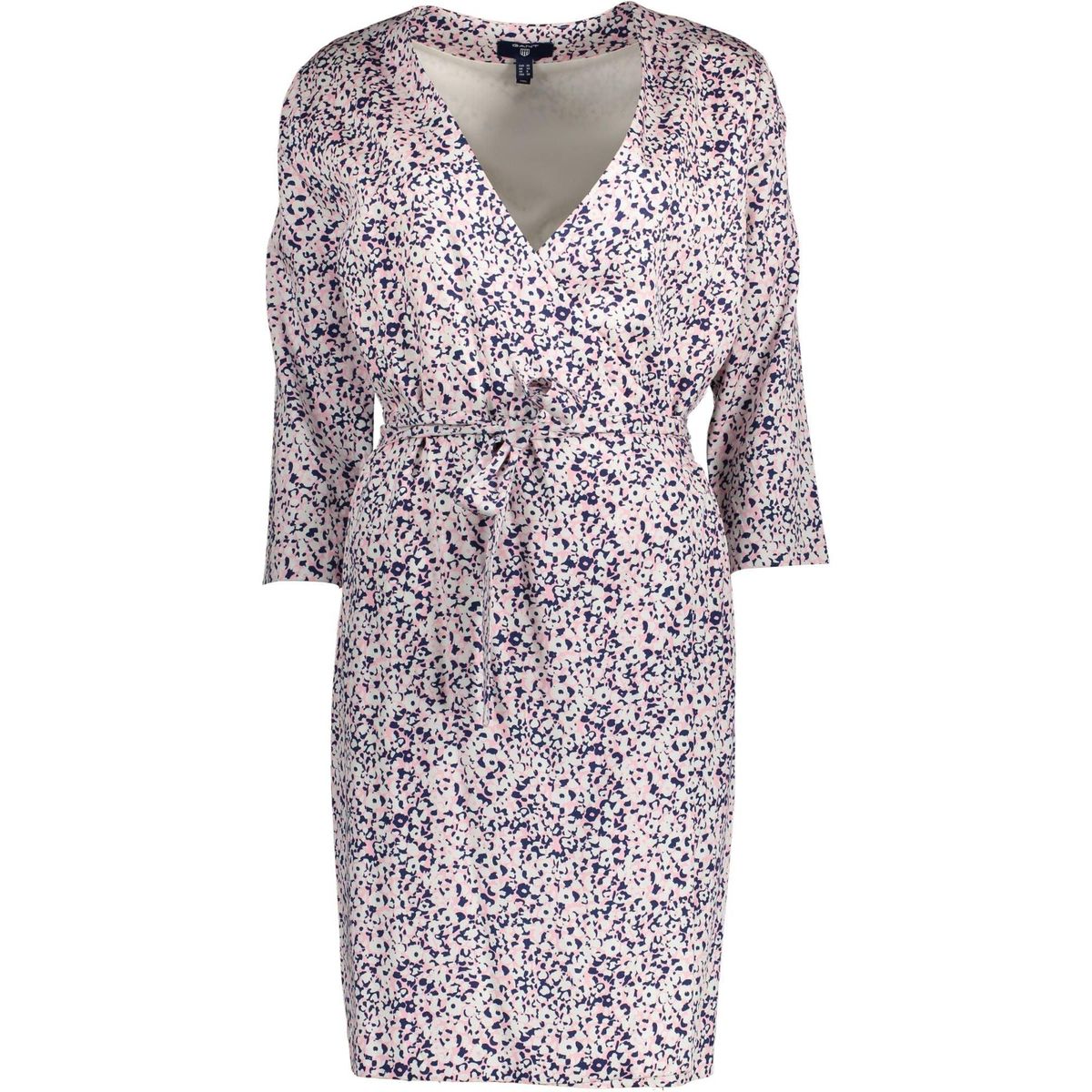 Gant Elegant Long Sleeve Wrap Dress in Pink