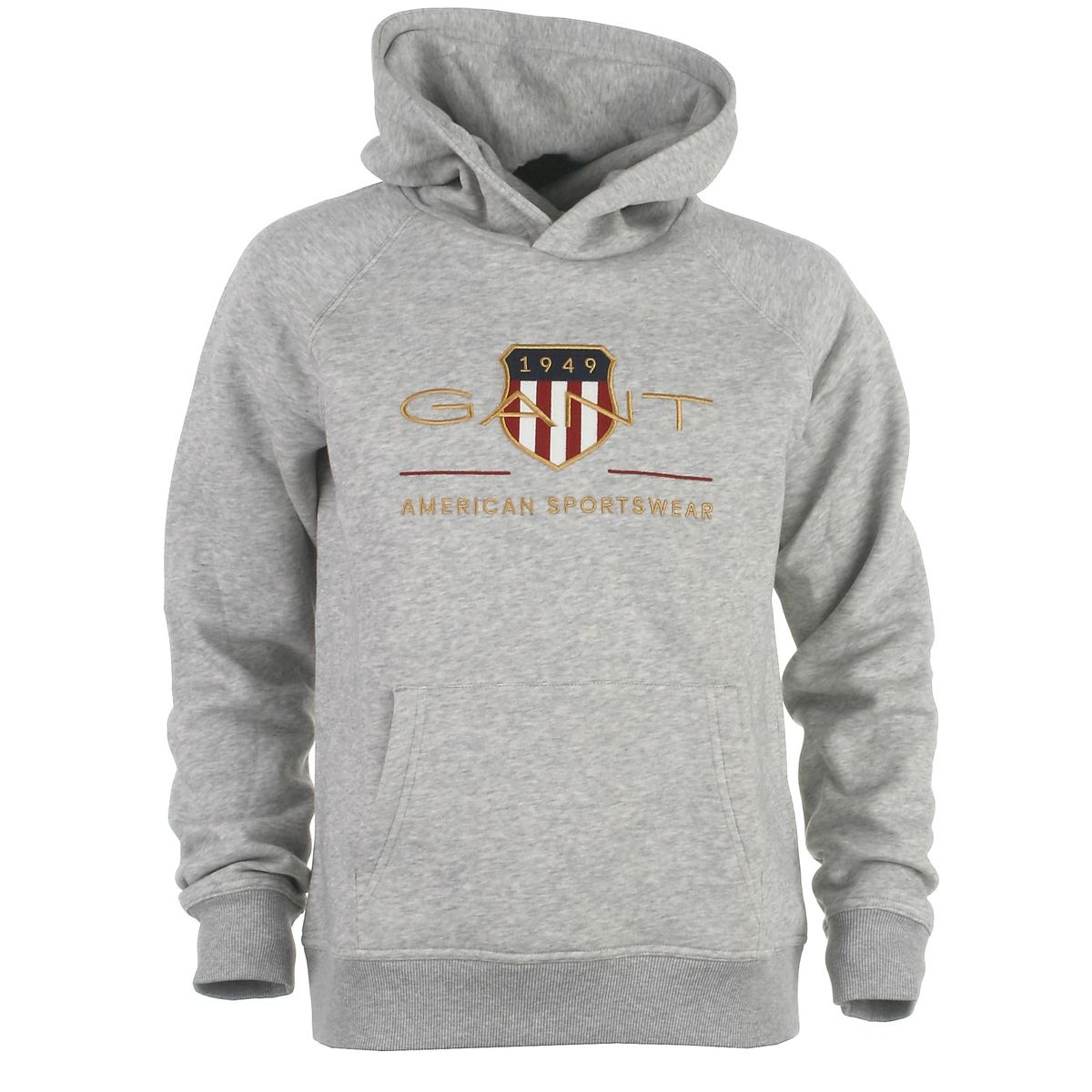 Gant hood sweat, Shield, lightgrey - 140 - 134/140