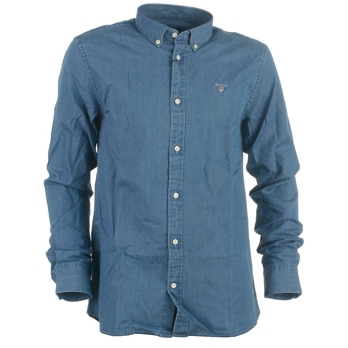 Gant skjorte l/s, Indigo, semilightblue - 176 - 16år