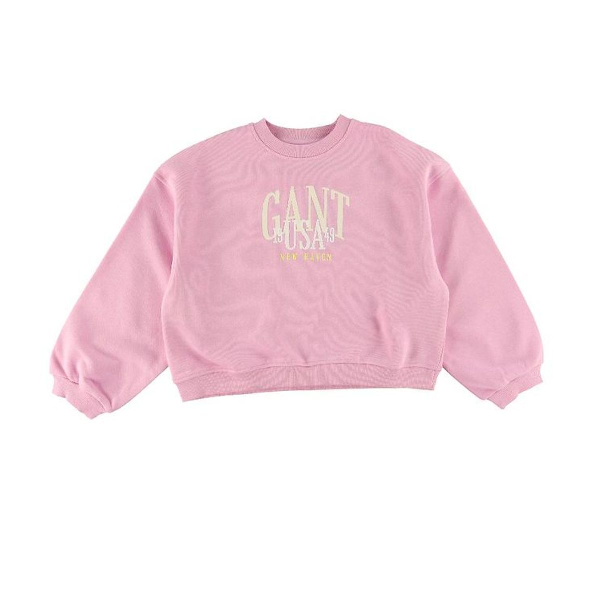 GANT Sweatshirt - C-Neck - Cropped - Milky Pink